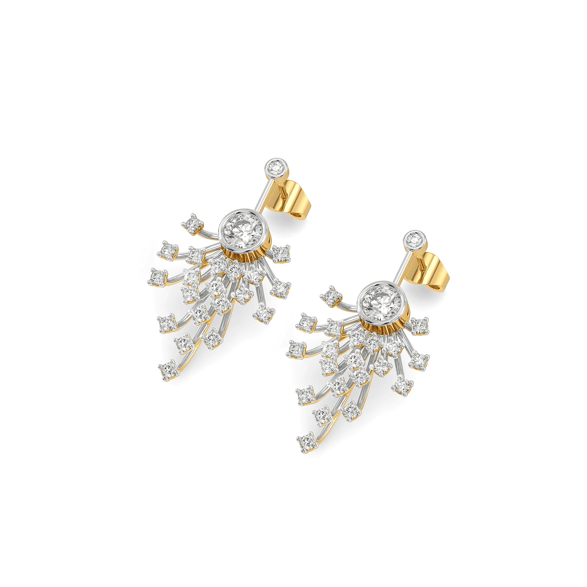 Aurora Strike Pure Gold Lab Diamond Drop Earrings — image 1