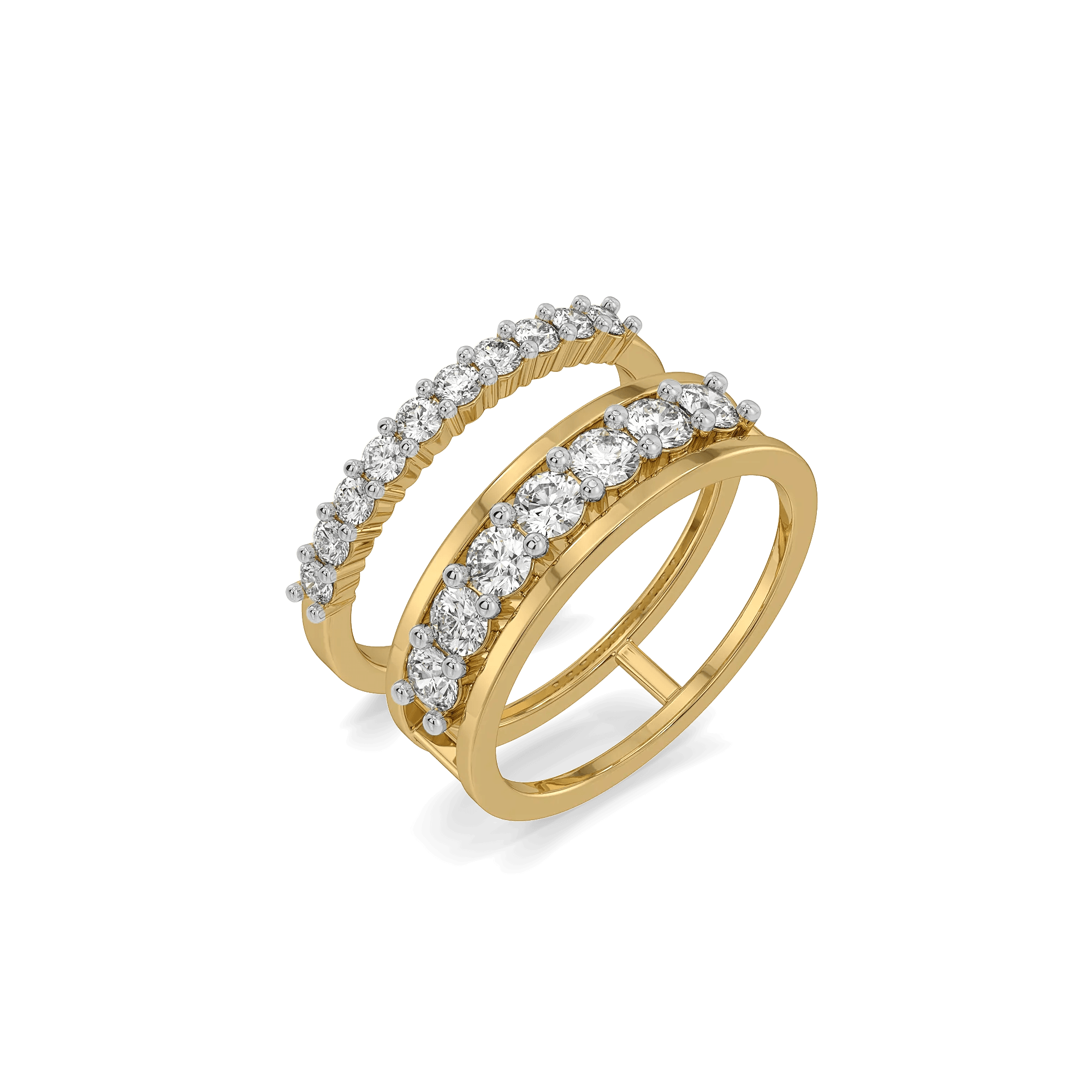 Band Duo – Pure Gold Lab Diamond Band Ring Set — image 1