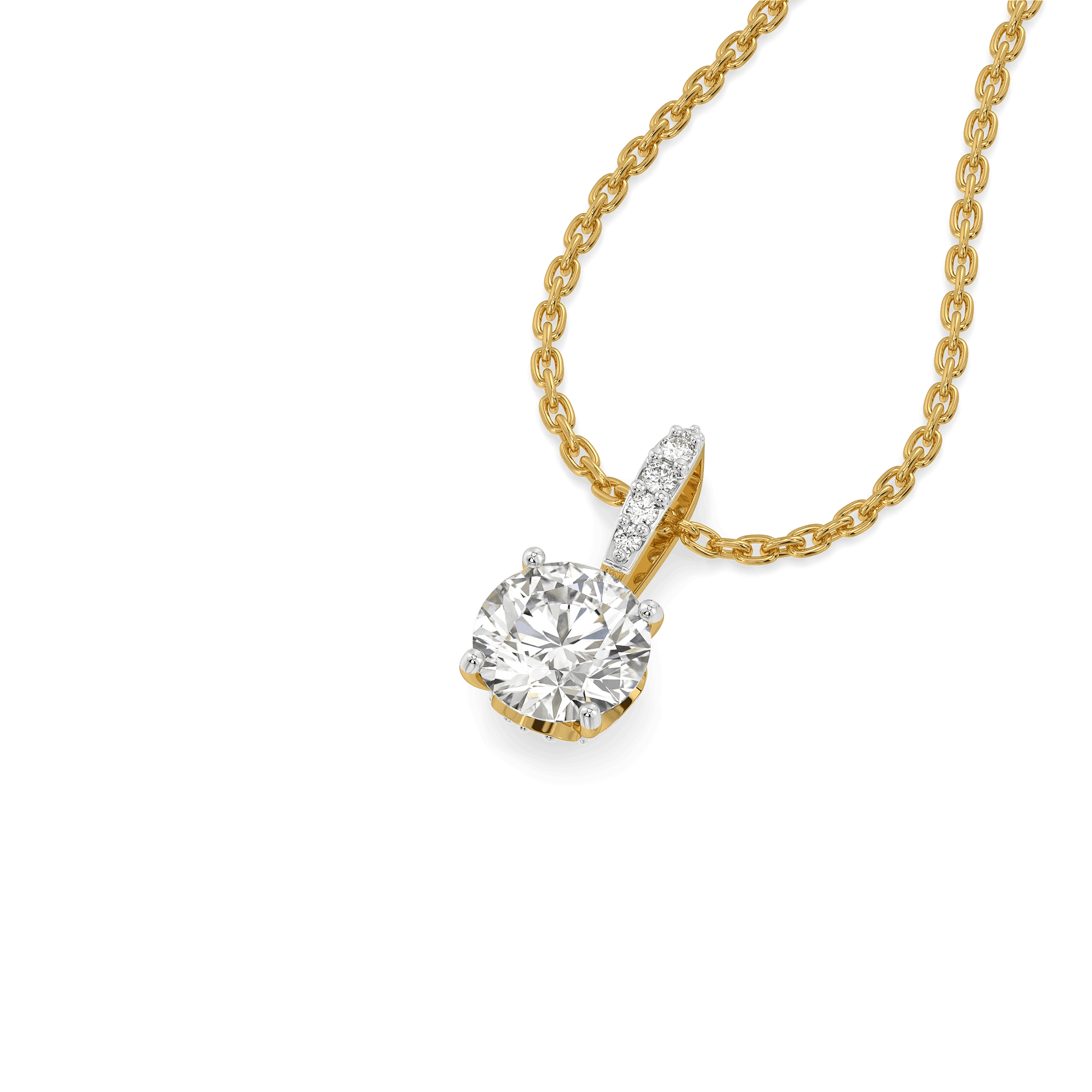 Classic Round Lab Grown Diamond Pendant — image 1