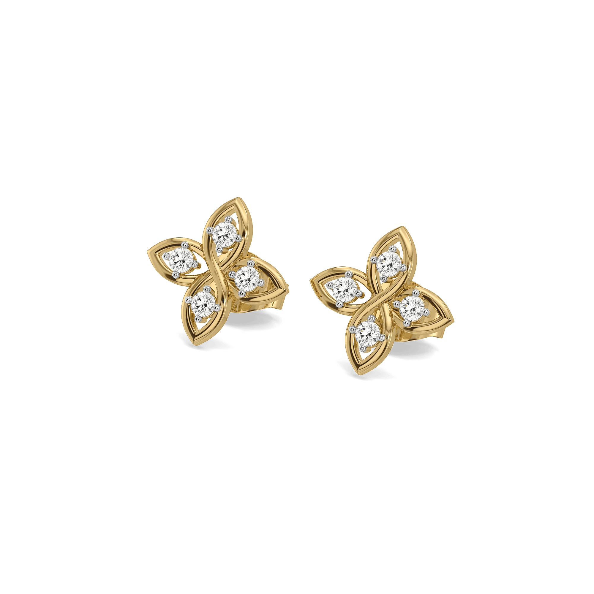 Clove Embrace - Lab Diamond Stud Earrings — image 1