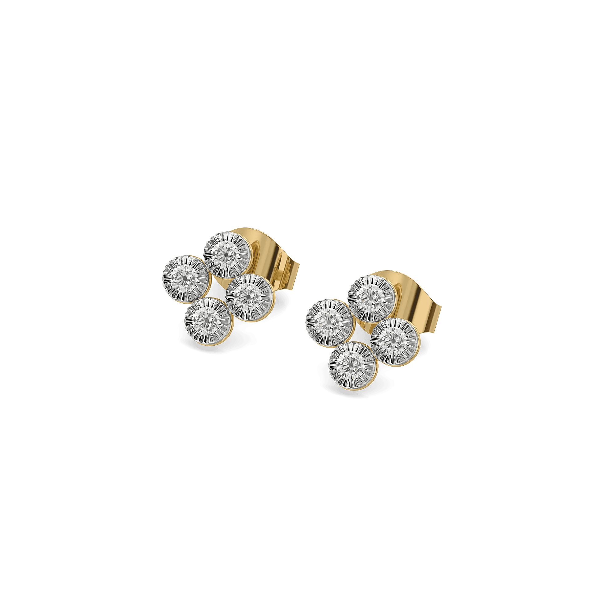 Couture Clover Pure Gold Lab Diamond Earrings — image 1