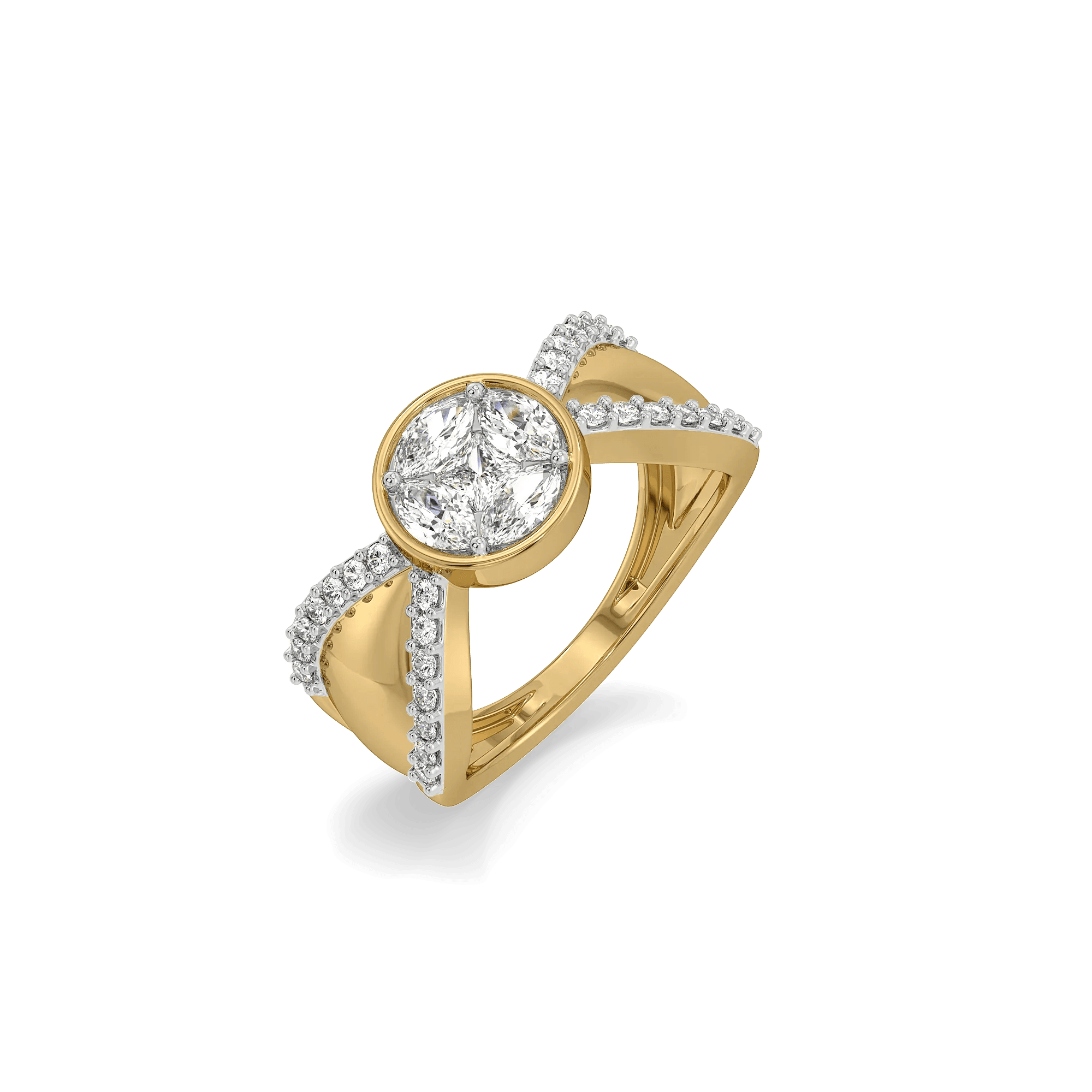 Crossover Pure Gold Lab Grown Diamond Ring — image 1