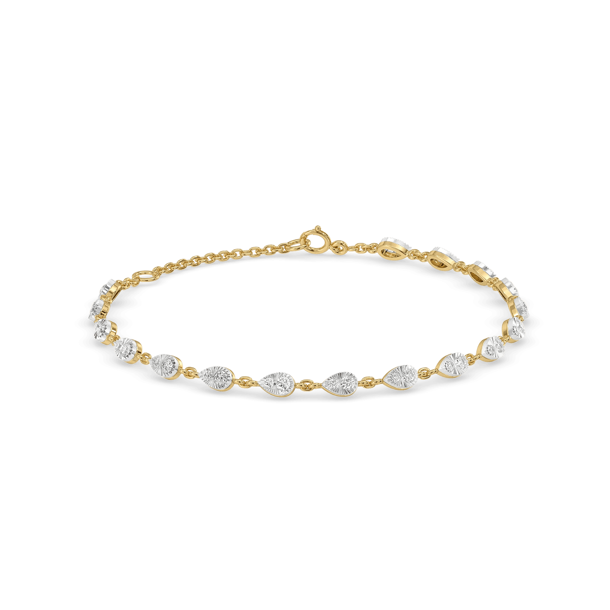 Draped Elegance Pure Gold Lab Diamond Tennis Bracelet — image 1