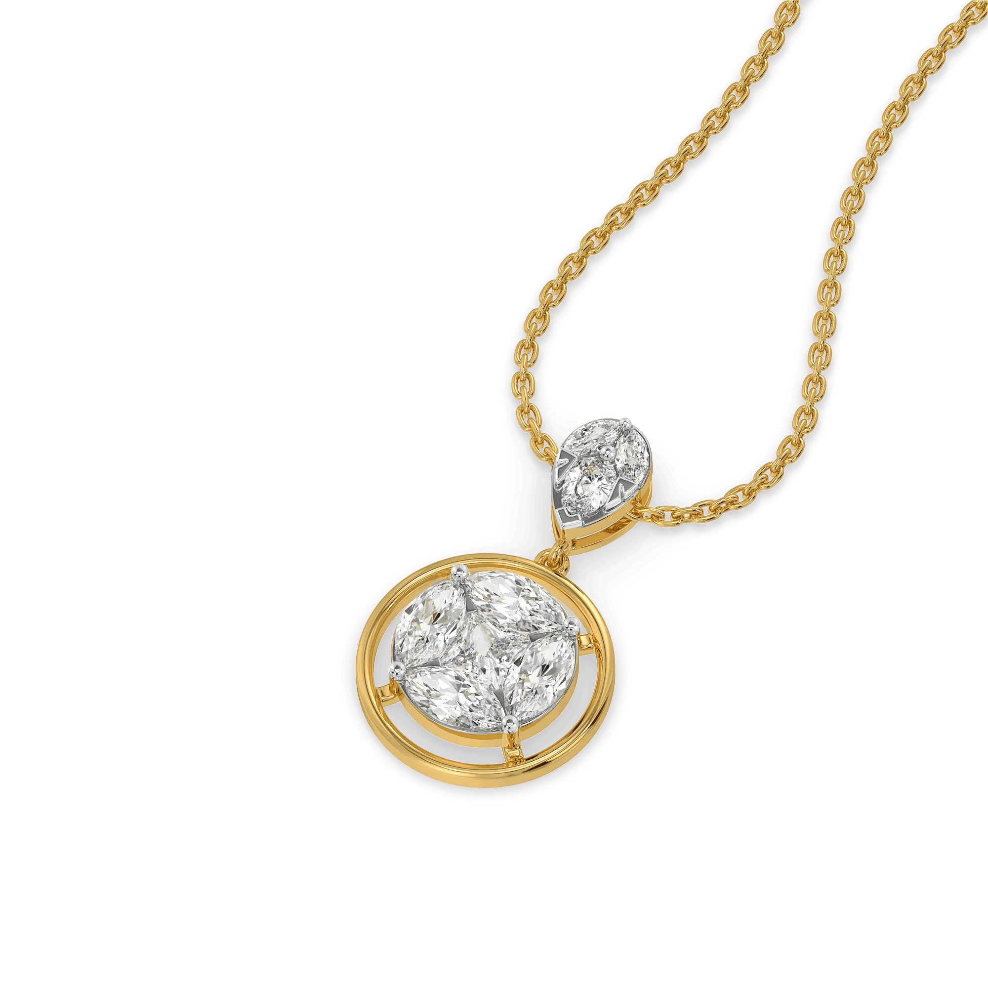 Empress Crown Pure Gold Lab Grown Diamond Pendant — image 1