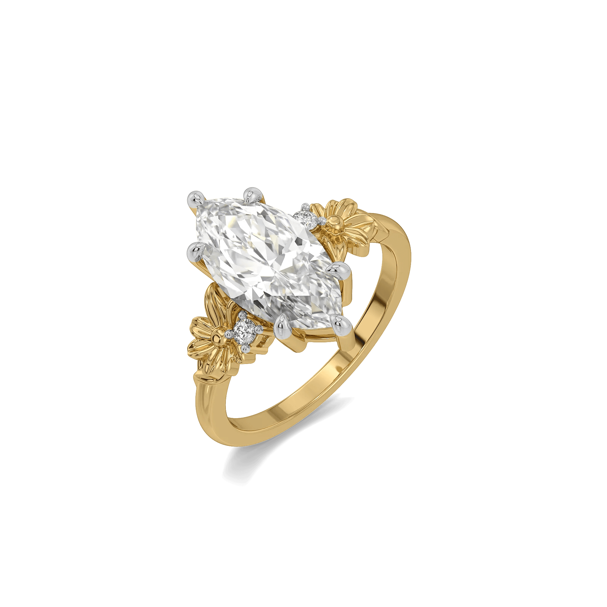 Ethereal Solitaire Pure Gold Lab Diamond Engagement Ring — image 1