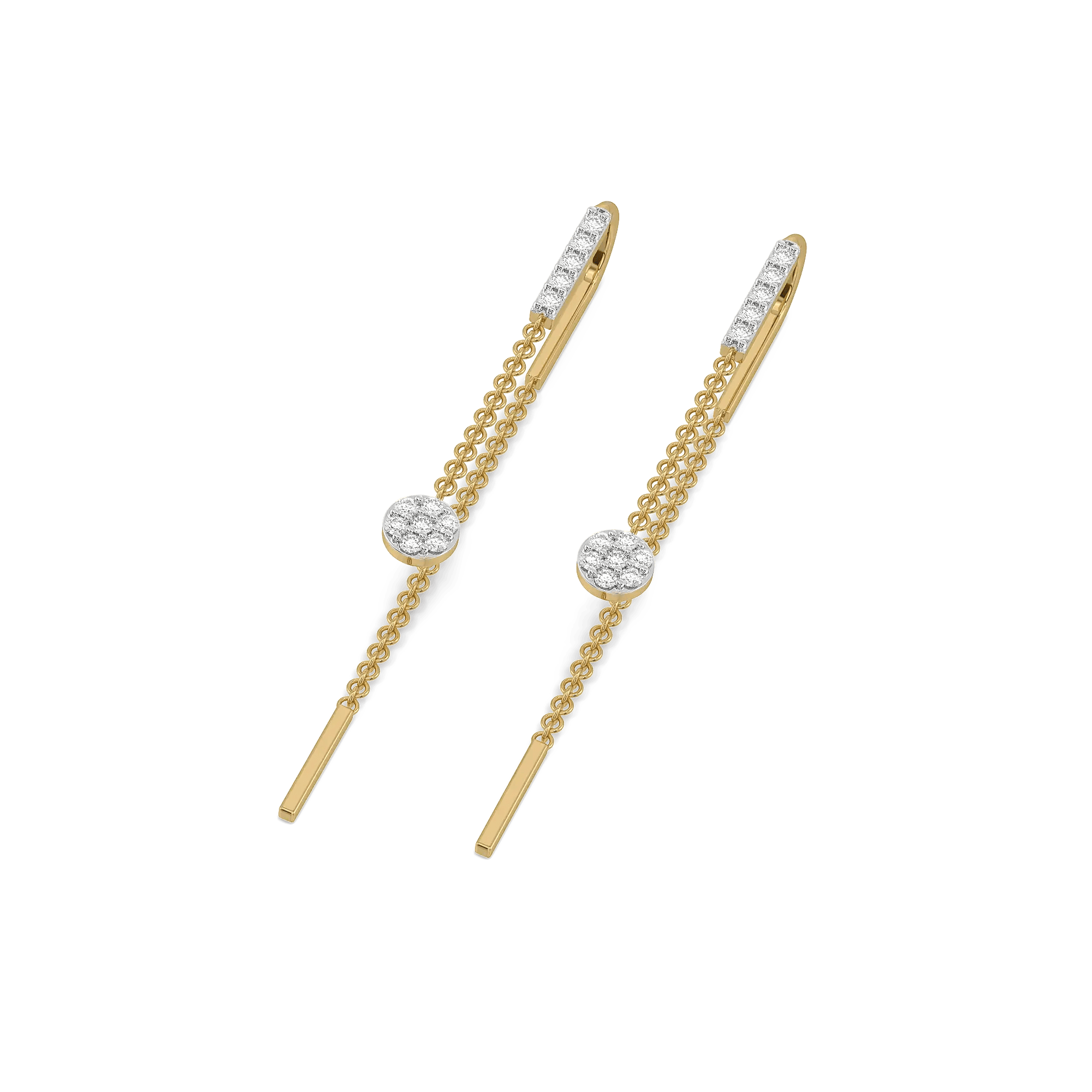 Floating - Lab Diamond Sui Dhaga Earrings — image 1