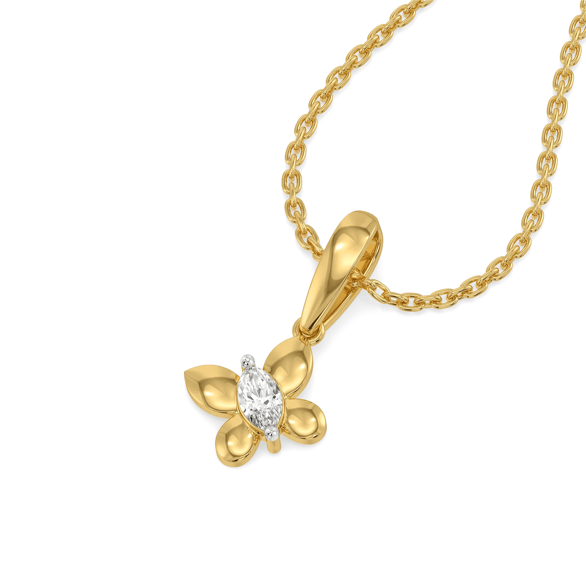 Flutter Marquise - Lab Diamond Pendant — image 1