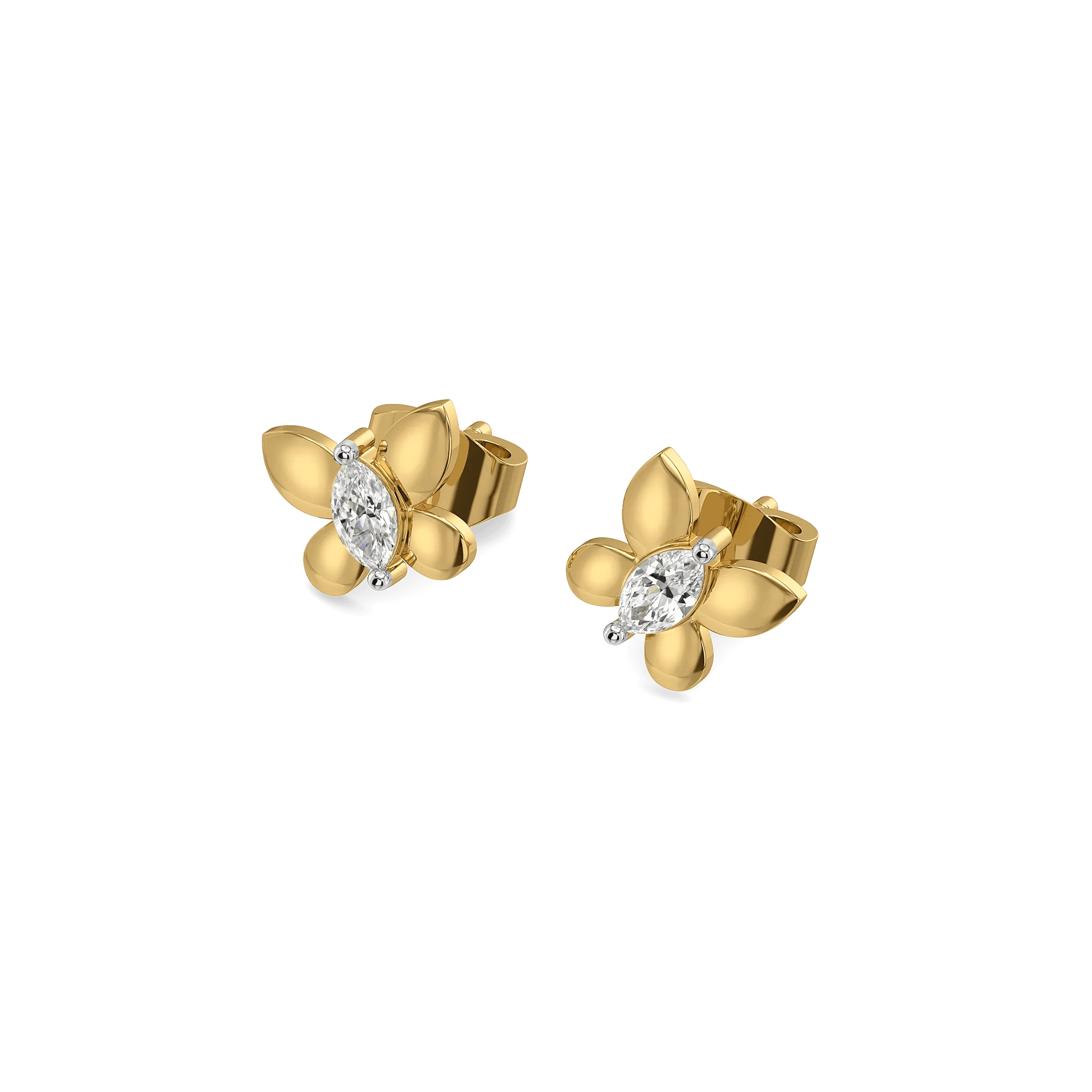 Flutter Marquise - Lab Diamond Stud Earrings — image 1