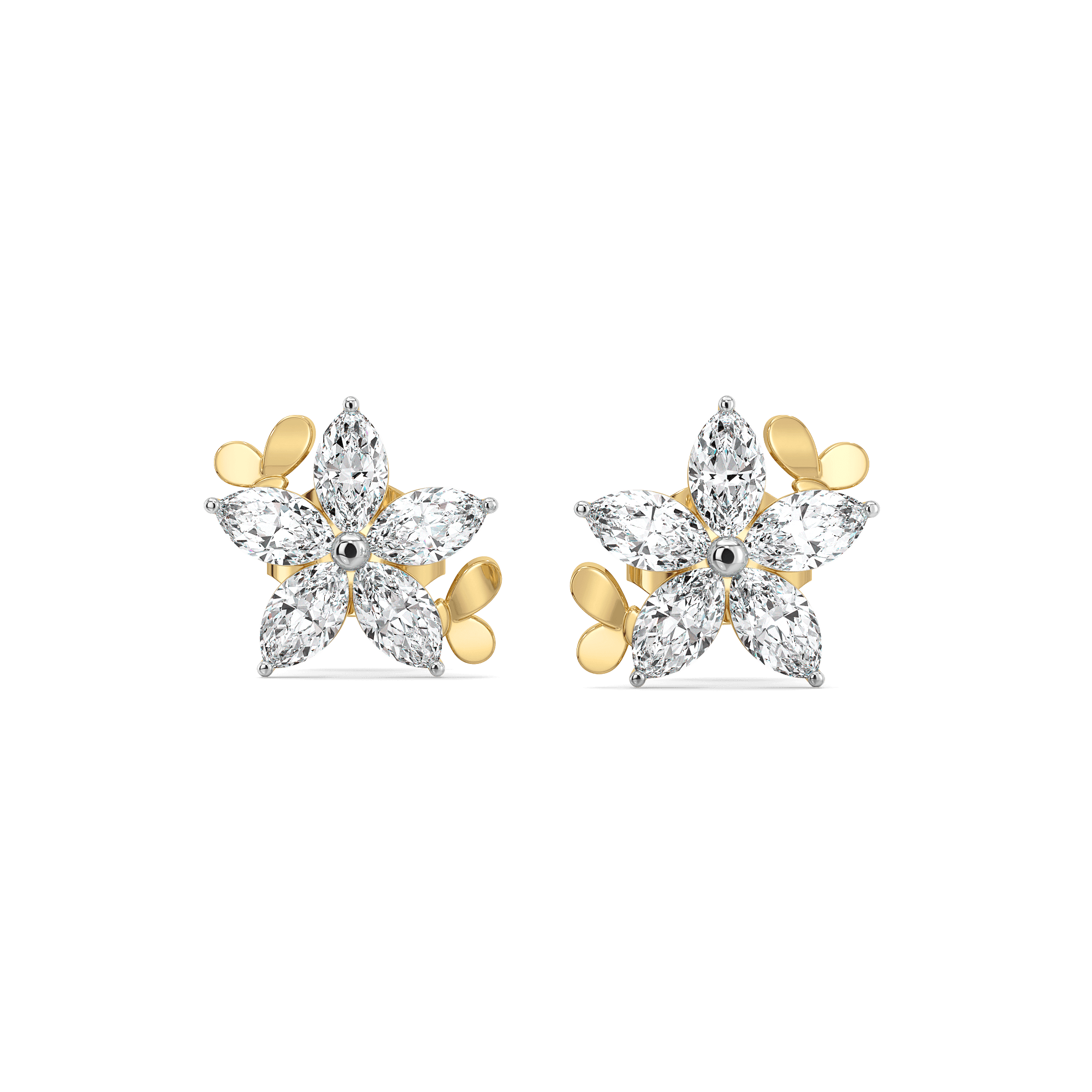 Garden of Light Pure Gold Lab Diamond Stud Earrings — image 1