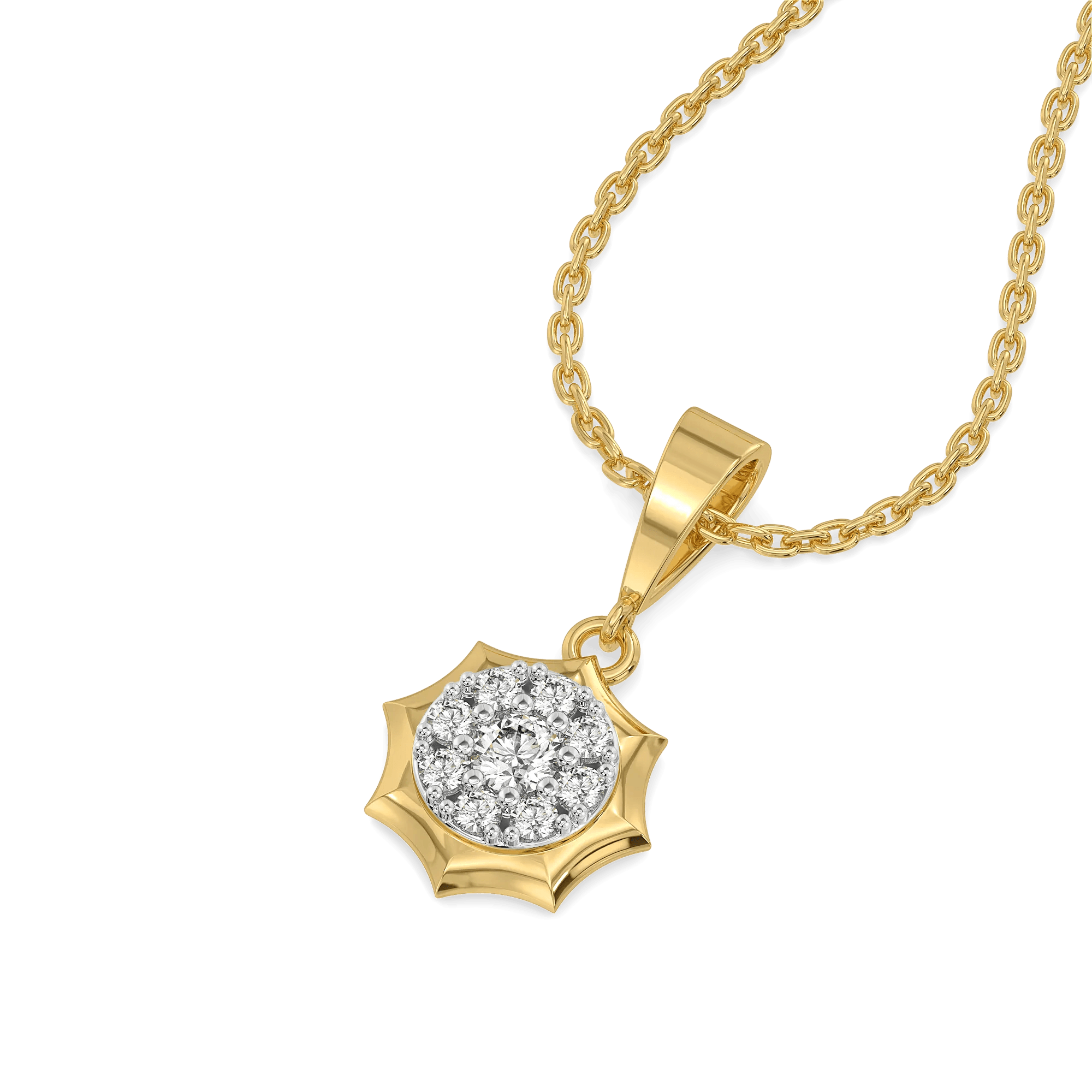 Golden Dawn - Lab Diamond Pendant — image 1