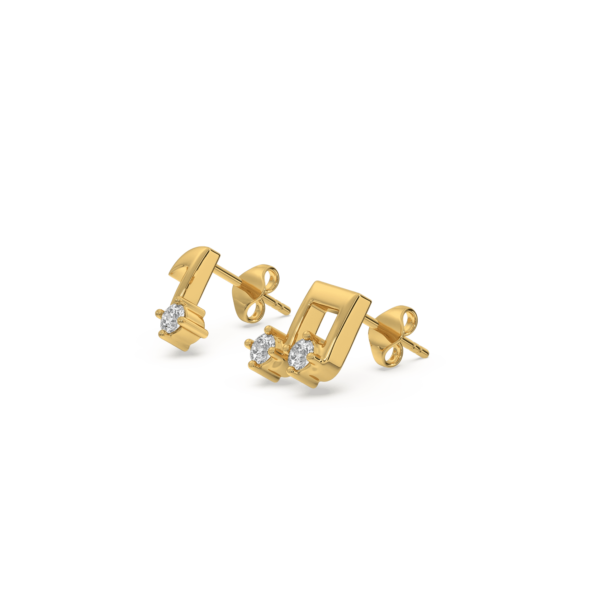 Harmony Beam - Lab Diamond Stud Earrings