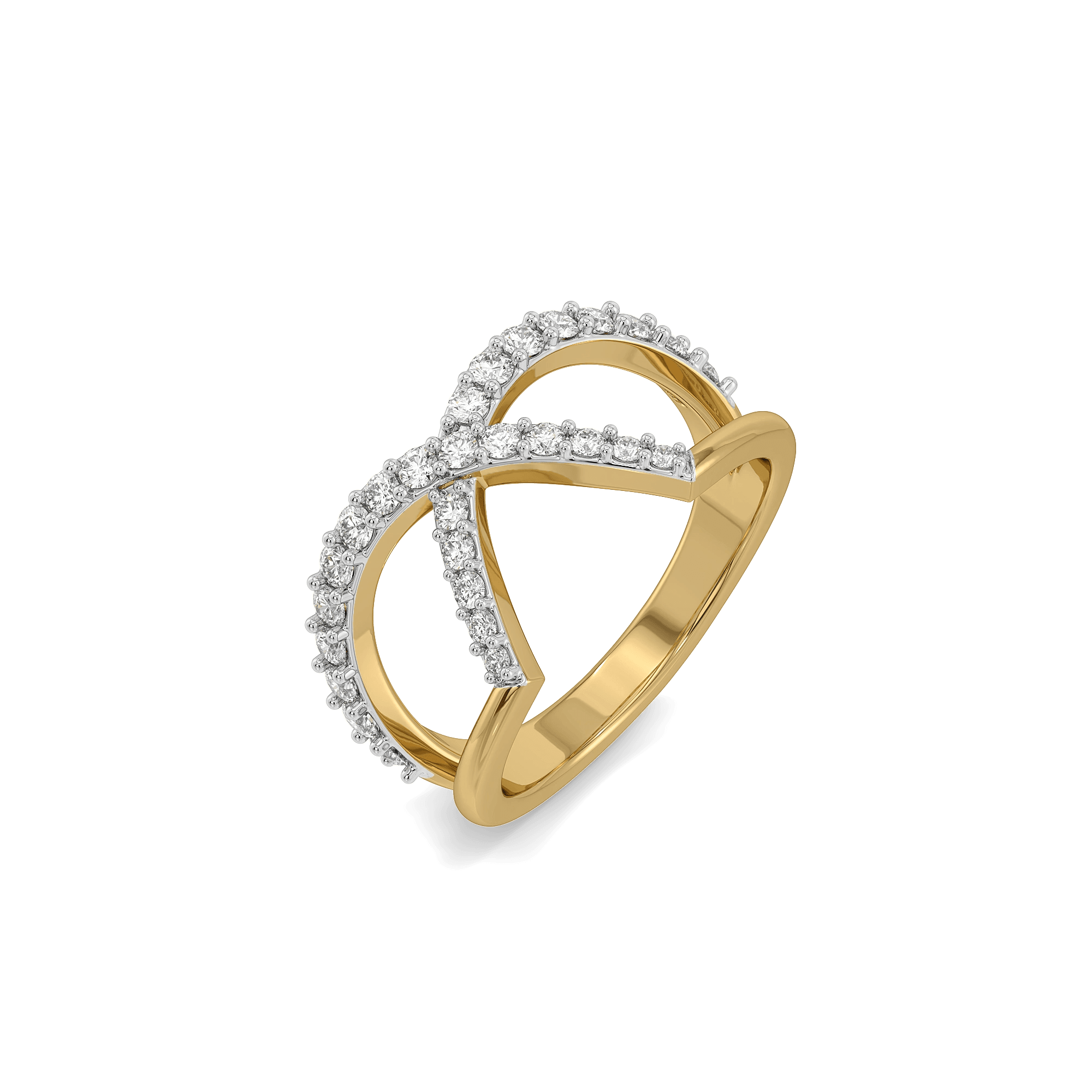 High-Fashion Lapel Lab Diamond Cocktail Ring — image 1