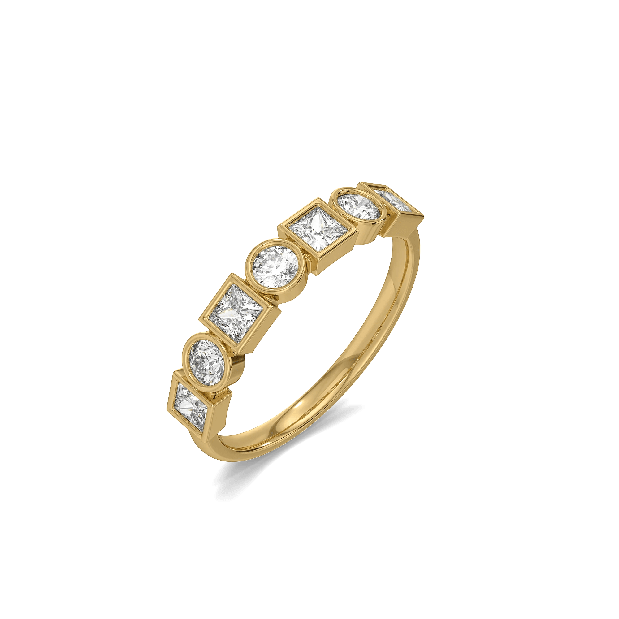 Contour Bezel Pure Gold Lab Grown Diamond Ring — image 1