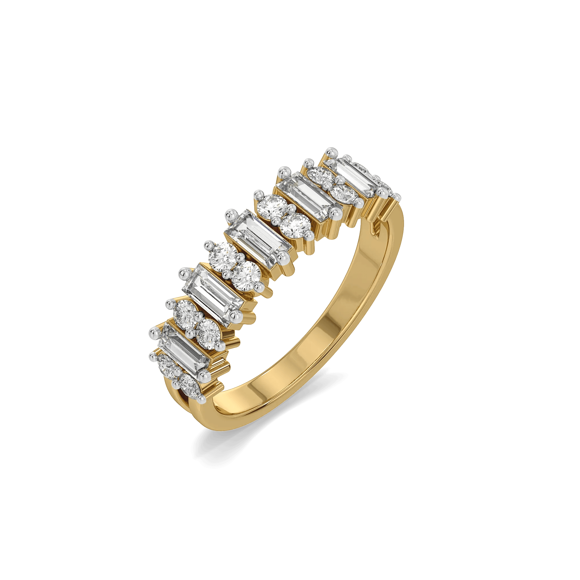 Mosaic Rhythm Pure Gold Lab Grown Diamond Ring — image 1