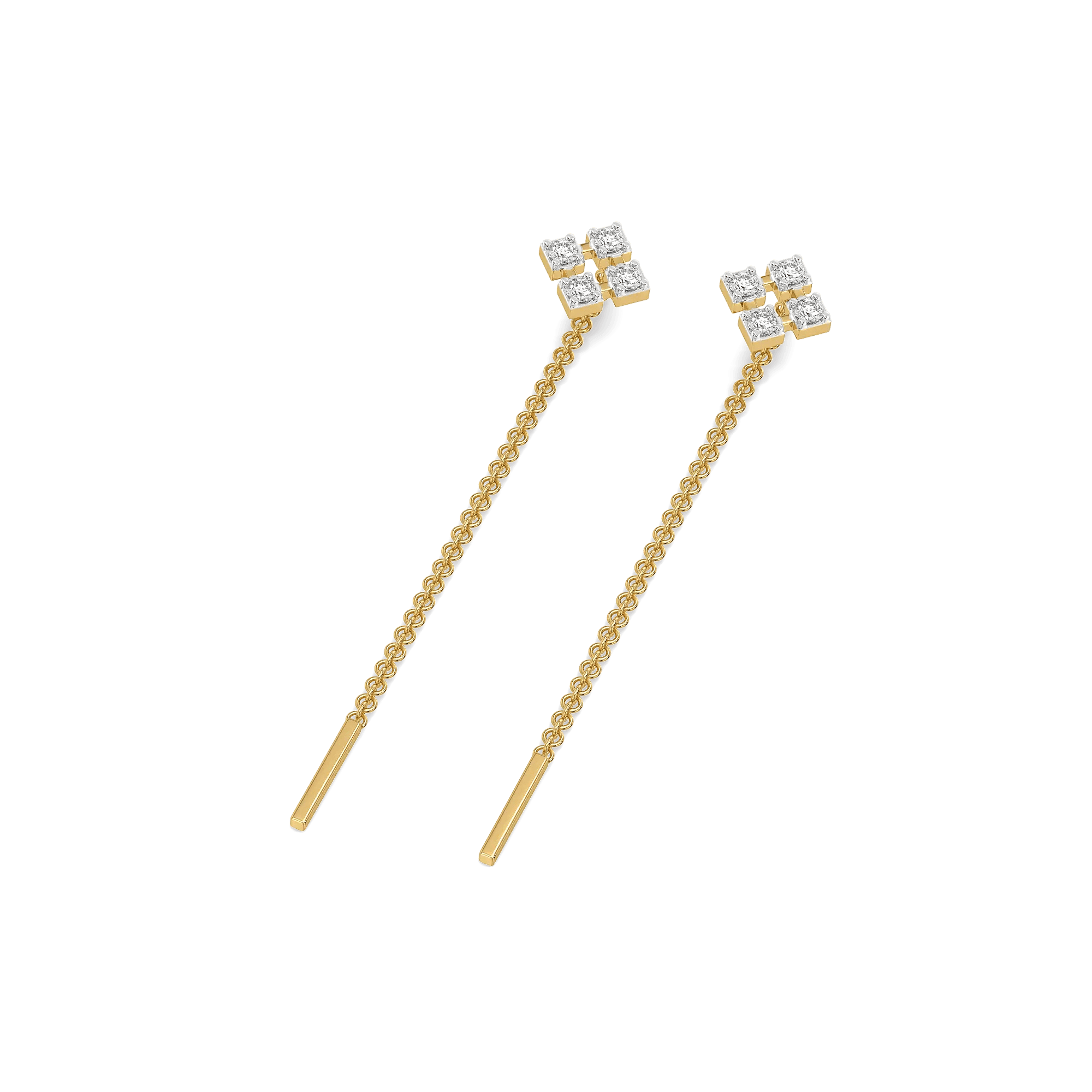 Skyline Drops - Lab Diamond Sui Dhaga Earrings — image 1