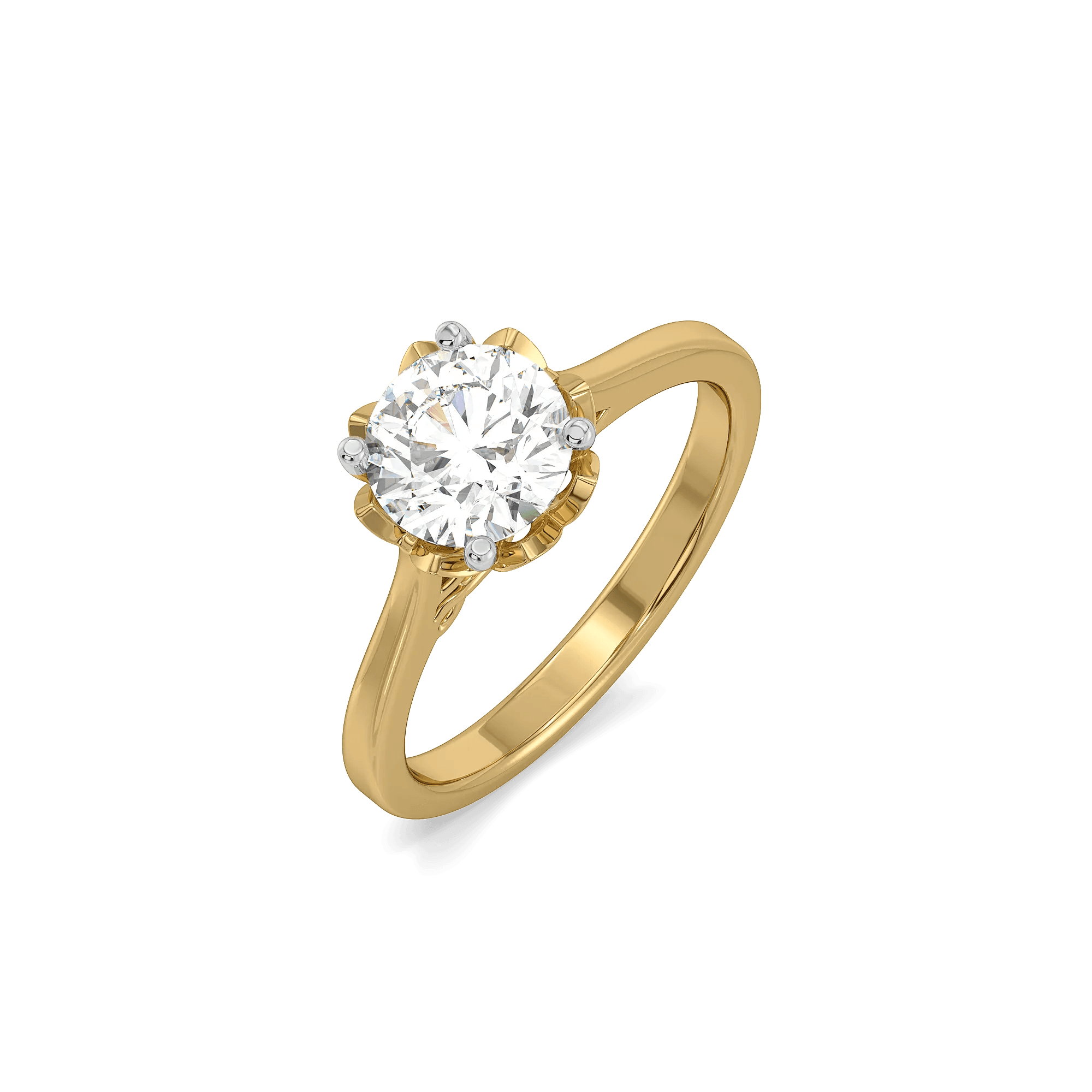 Love Script Solitaire - Pure Gold Lab Diamond Ring