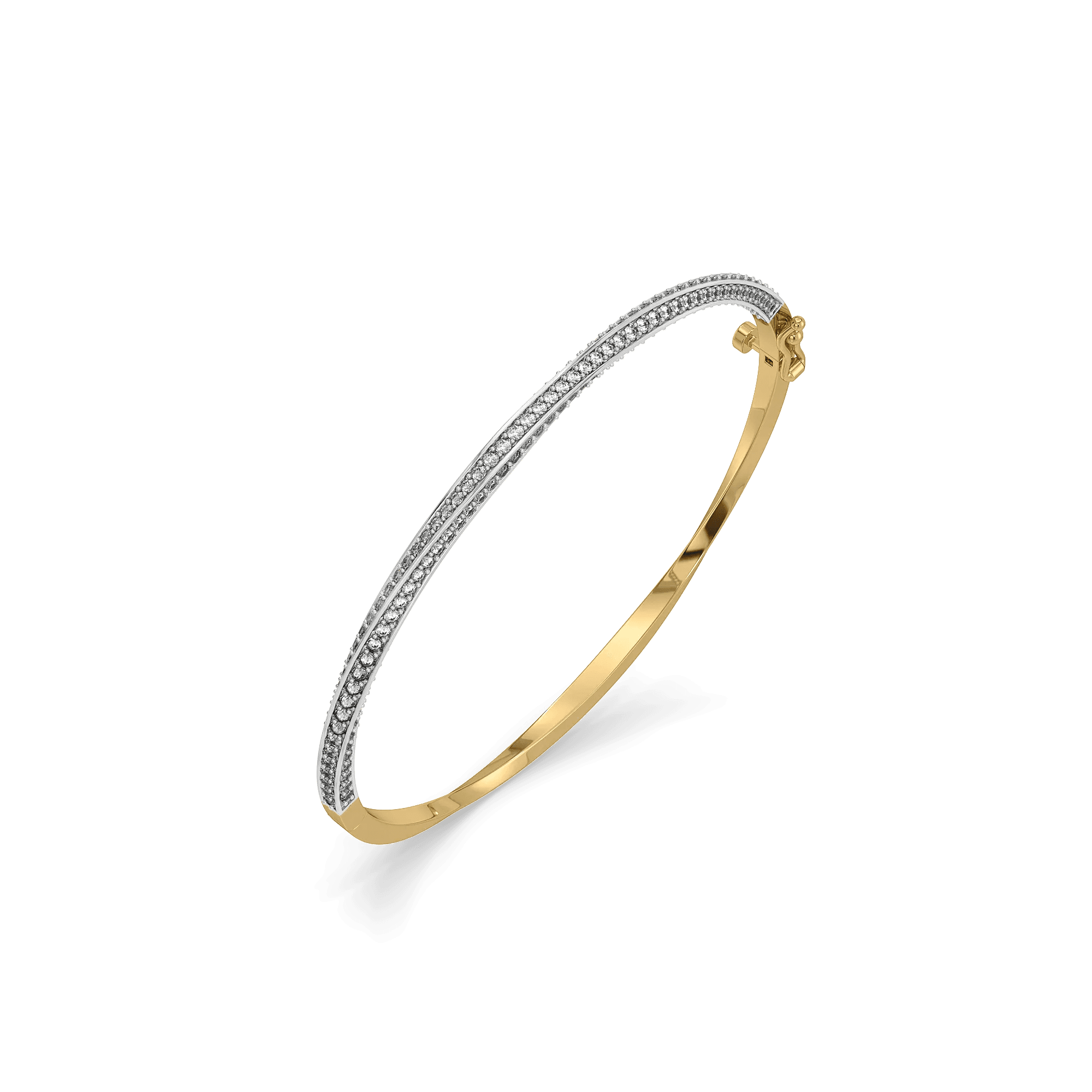 Majestic Pure Gold Lab Grown Diamond Bangle — image 1