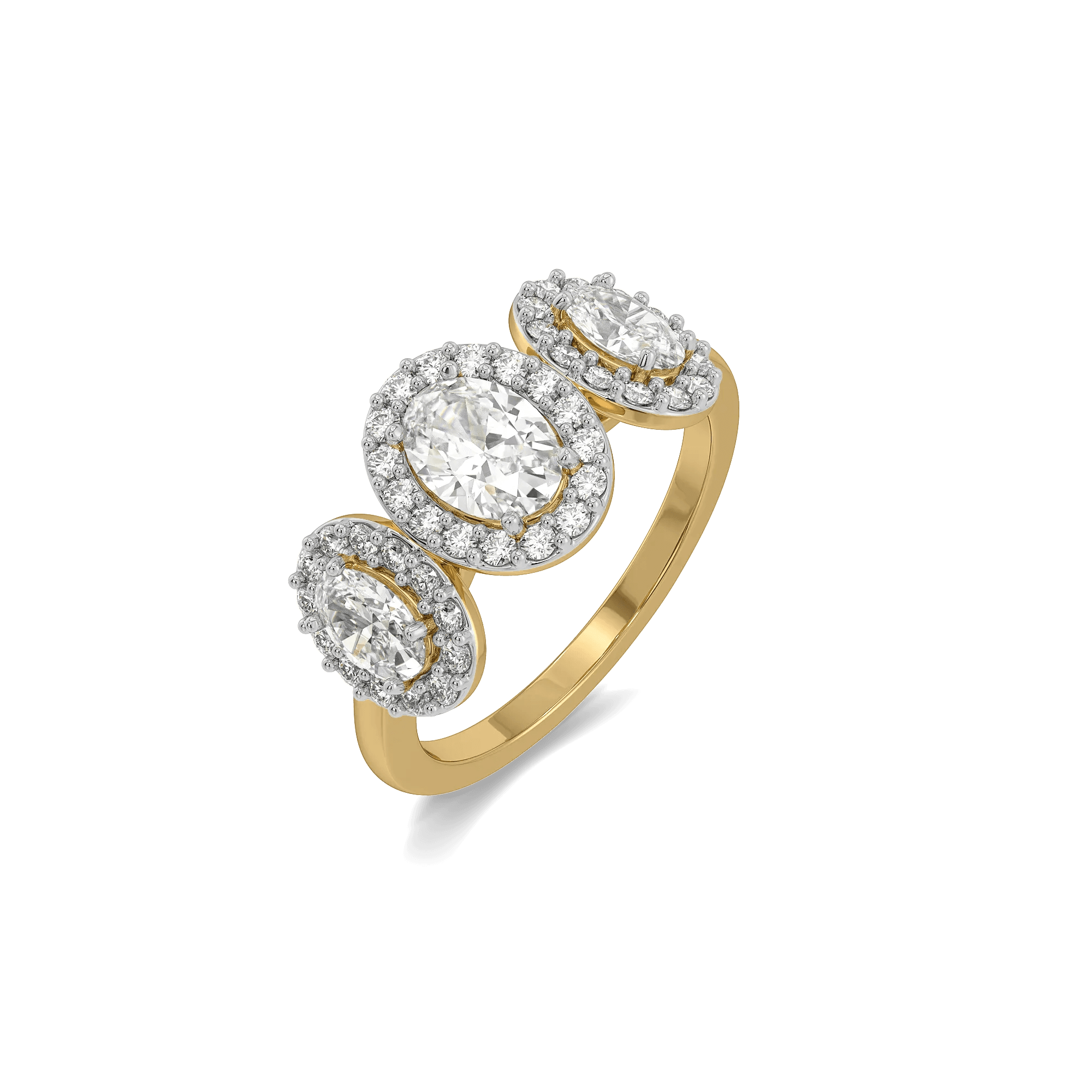Majestic Triple Crown Pure Gold Lab Diamond Solitaire Ring — image 1