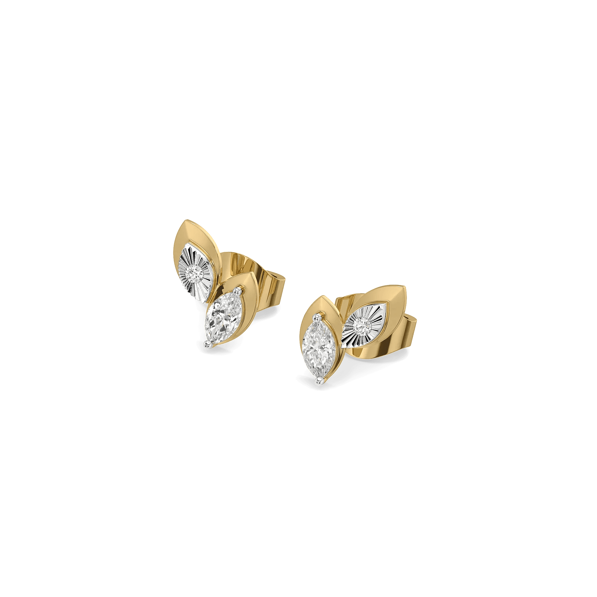 Marq Edge Pure Gold Lab Diamond Earrings — image 1