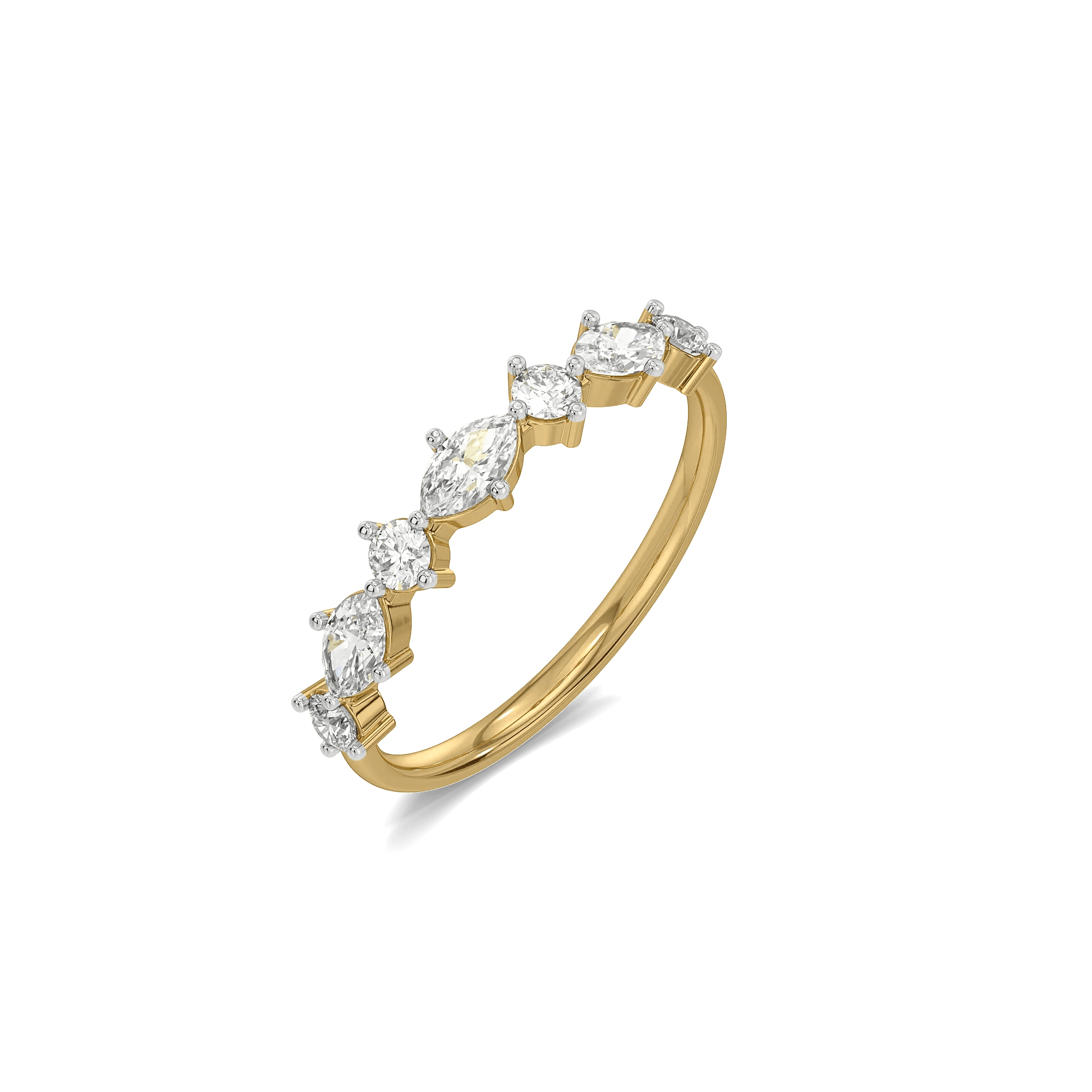 Marquise Rhythm Pure Gold Lab Grown Diamond Ring — image 1