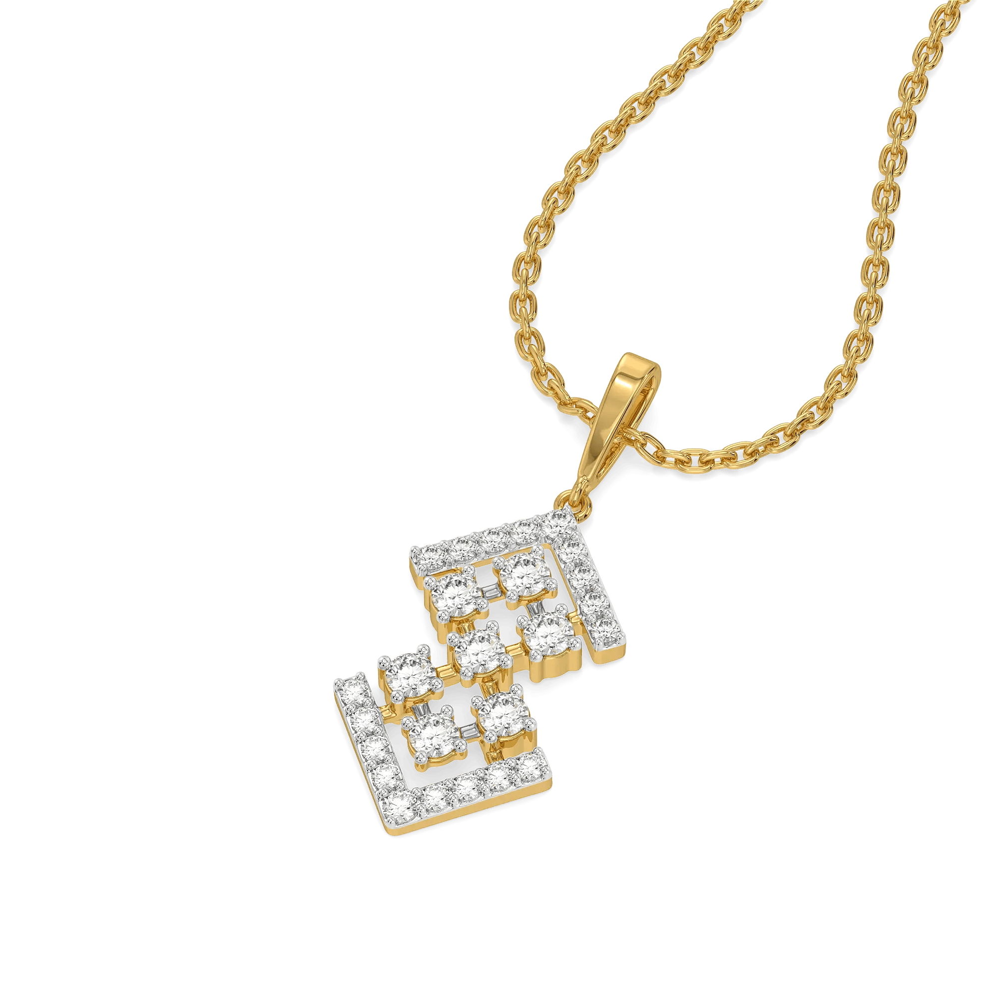 Mirror Sisters Pure Gold Lab Grown Diamond Pendant — image 1