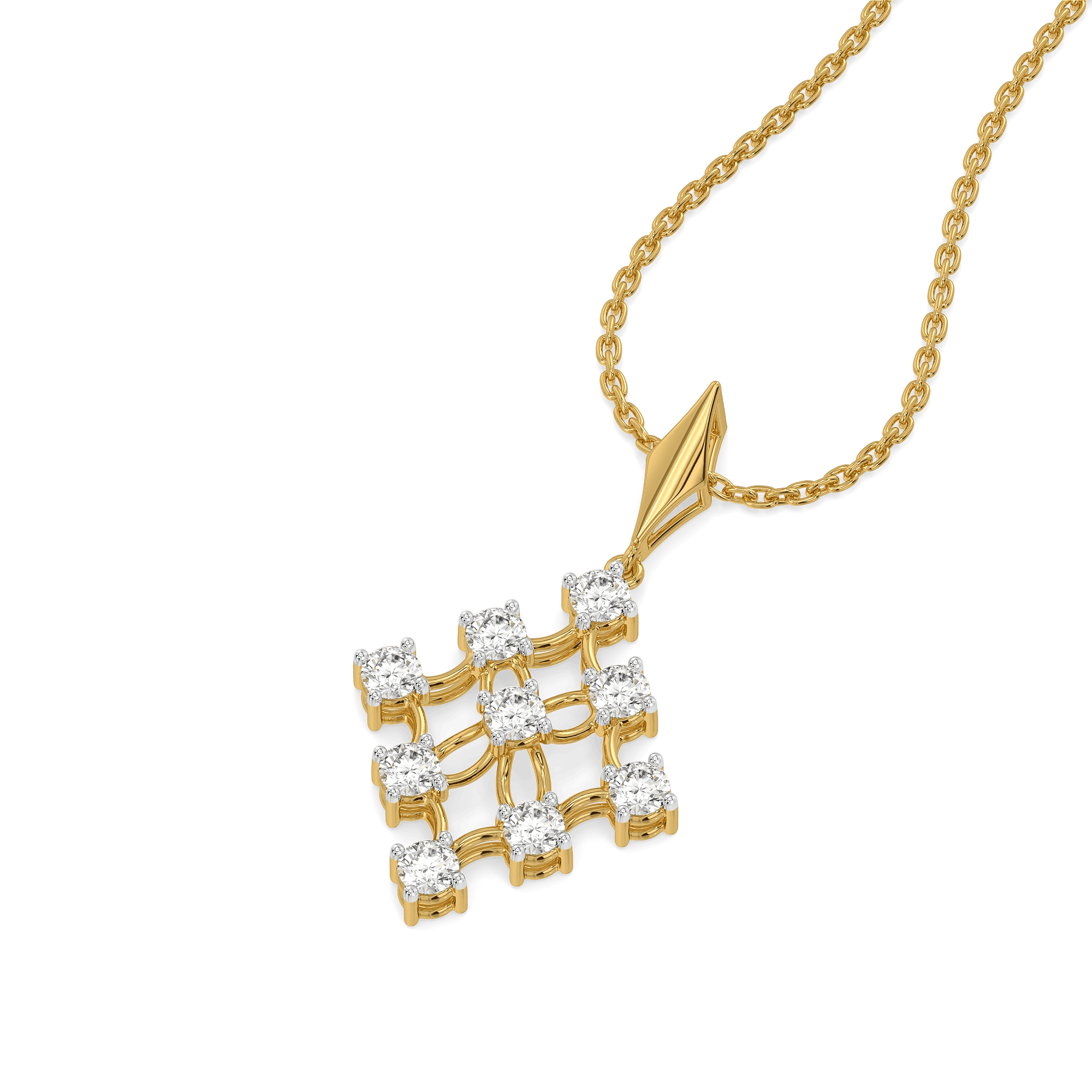 Netfall Pure Gold Lab Diamond Pendant — image 1
