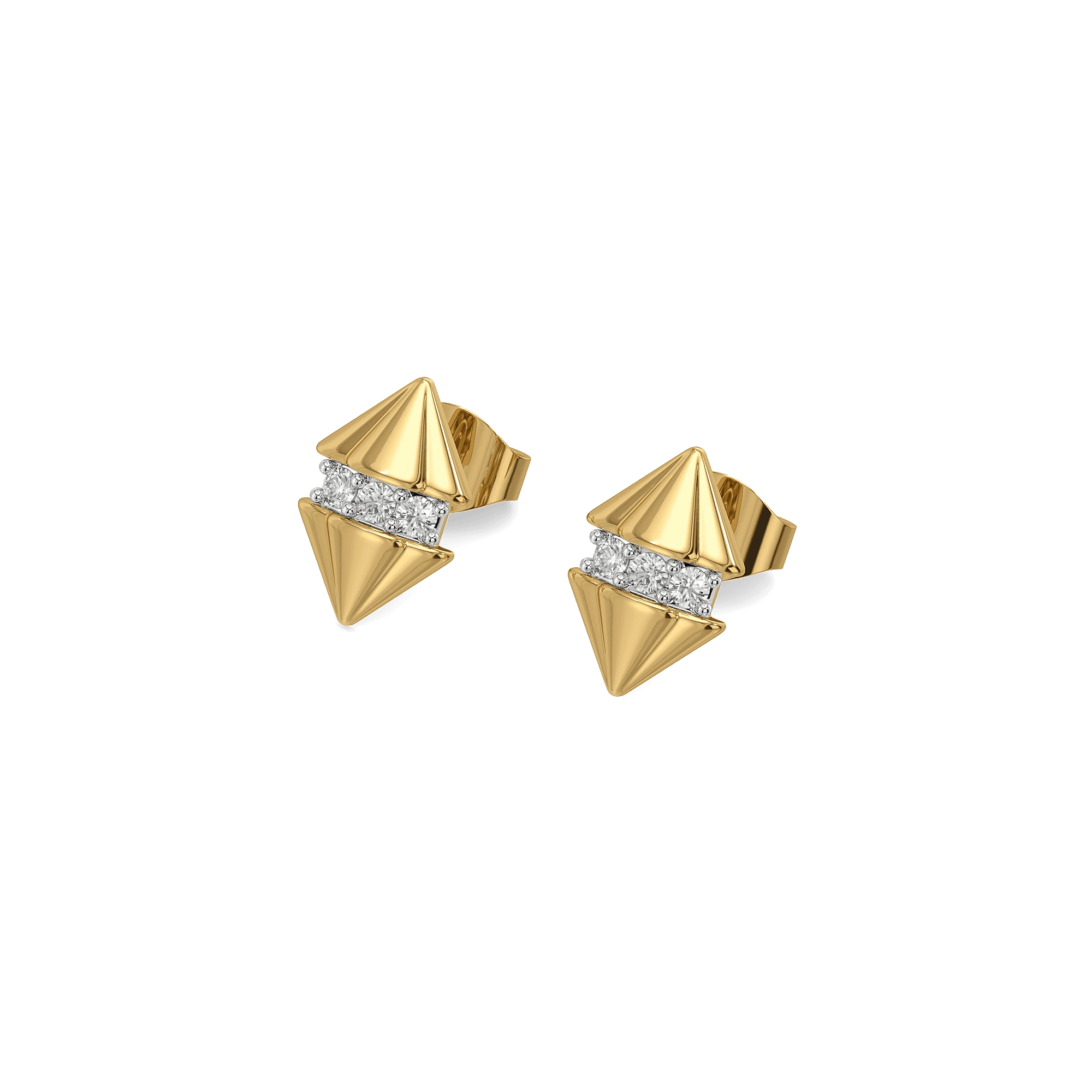 Paris Silhouette Lab Diamond Stud Earrings — image 1