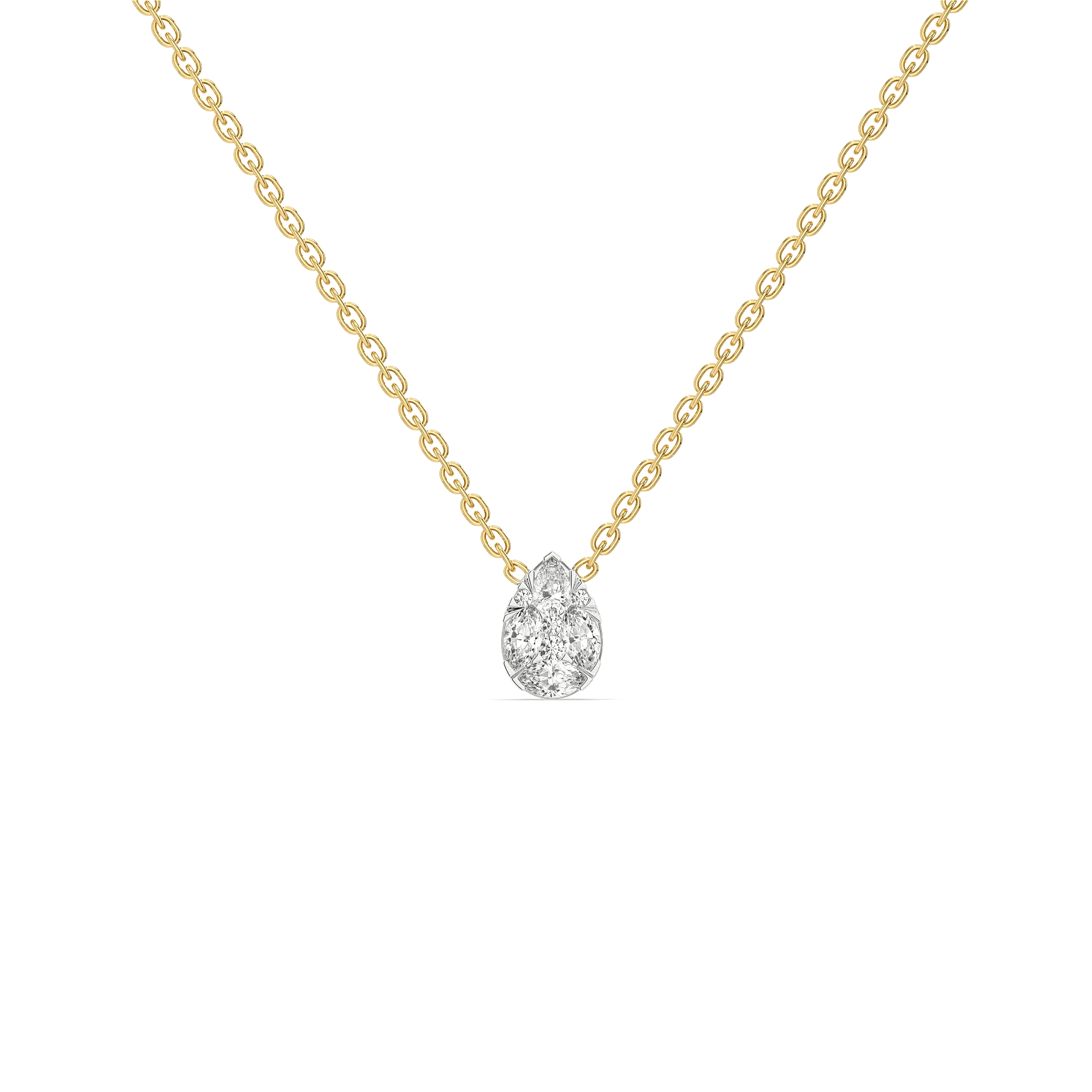 Pear Illusion Pure Gold Lab Grown Diamond Necklace — image 1