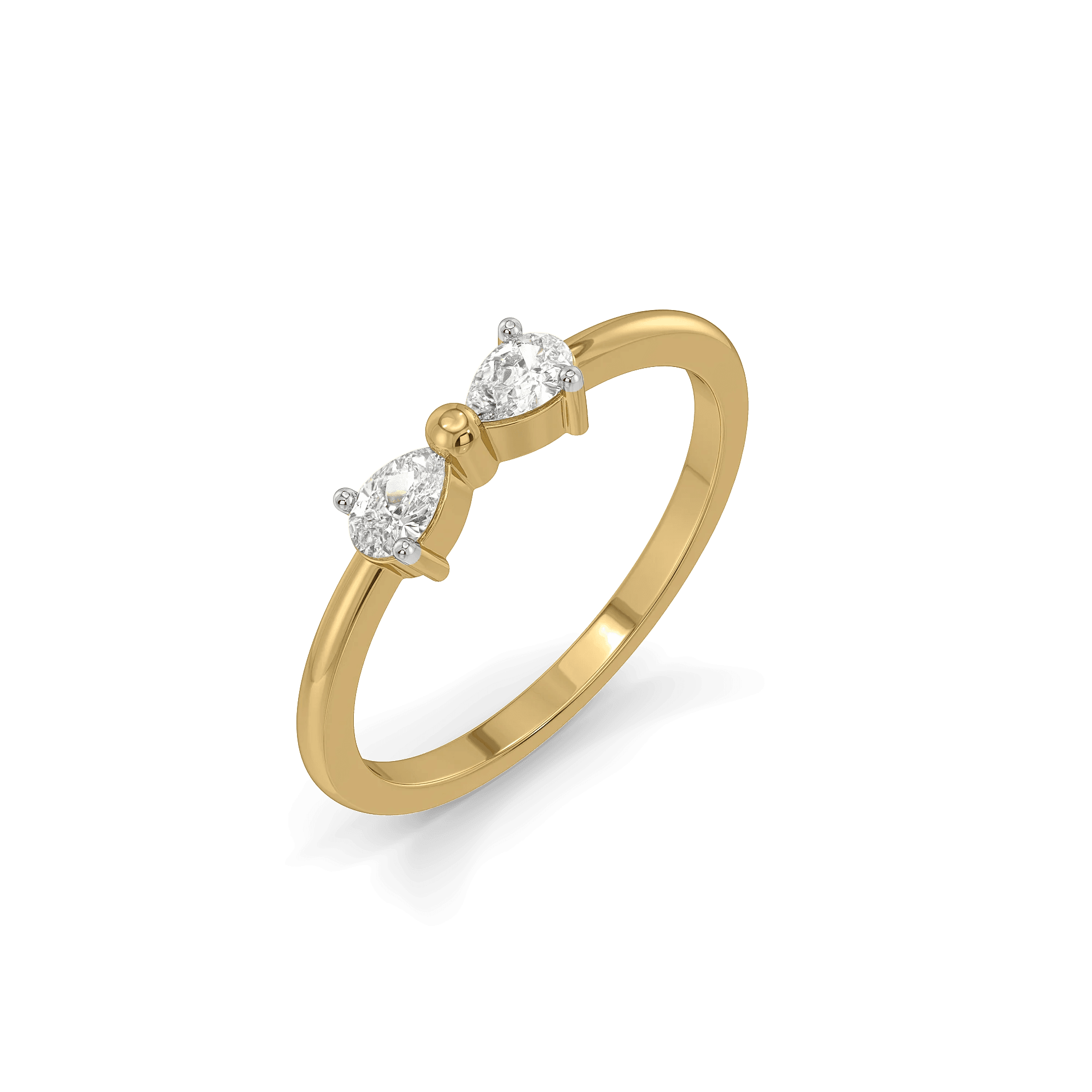 Pear Loop - Lab Diamond Ring — image 1