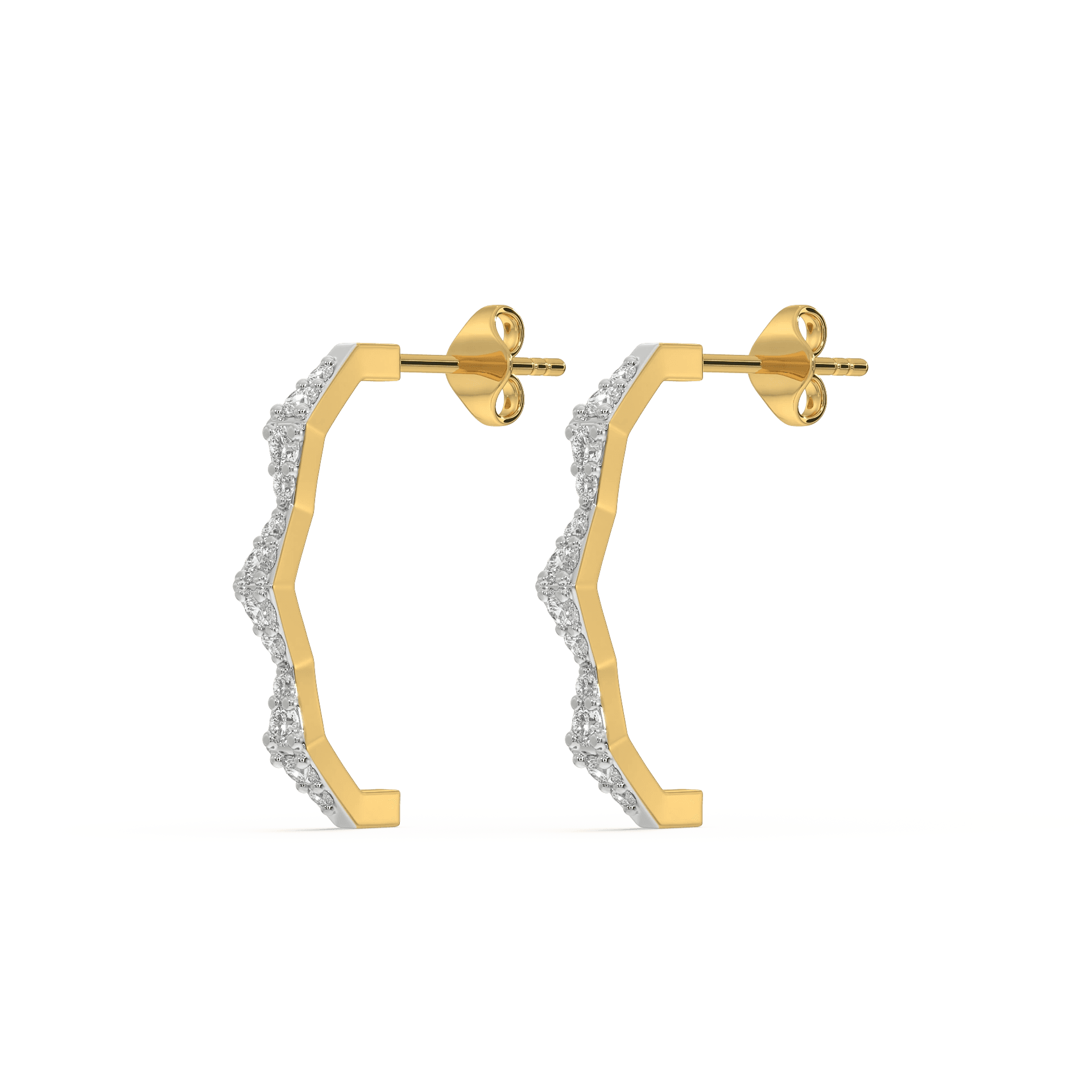 Radiance Edge - Lab Diamond Hoop Earrings
