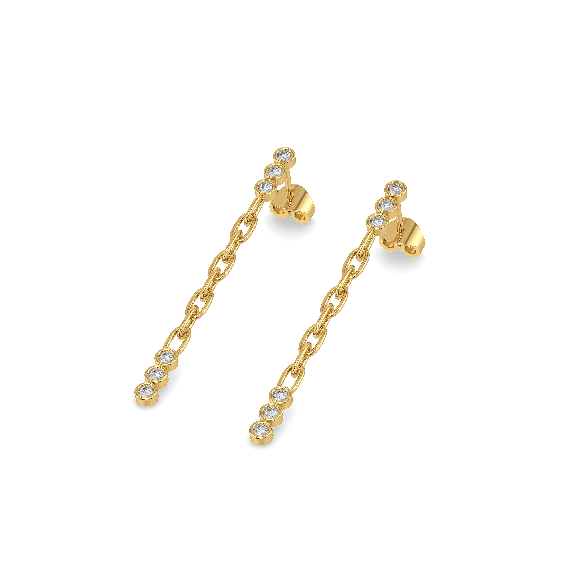 Runway Link Lab Diamond Drop Earrings — image 1