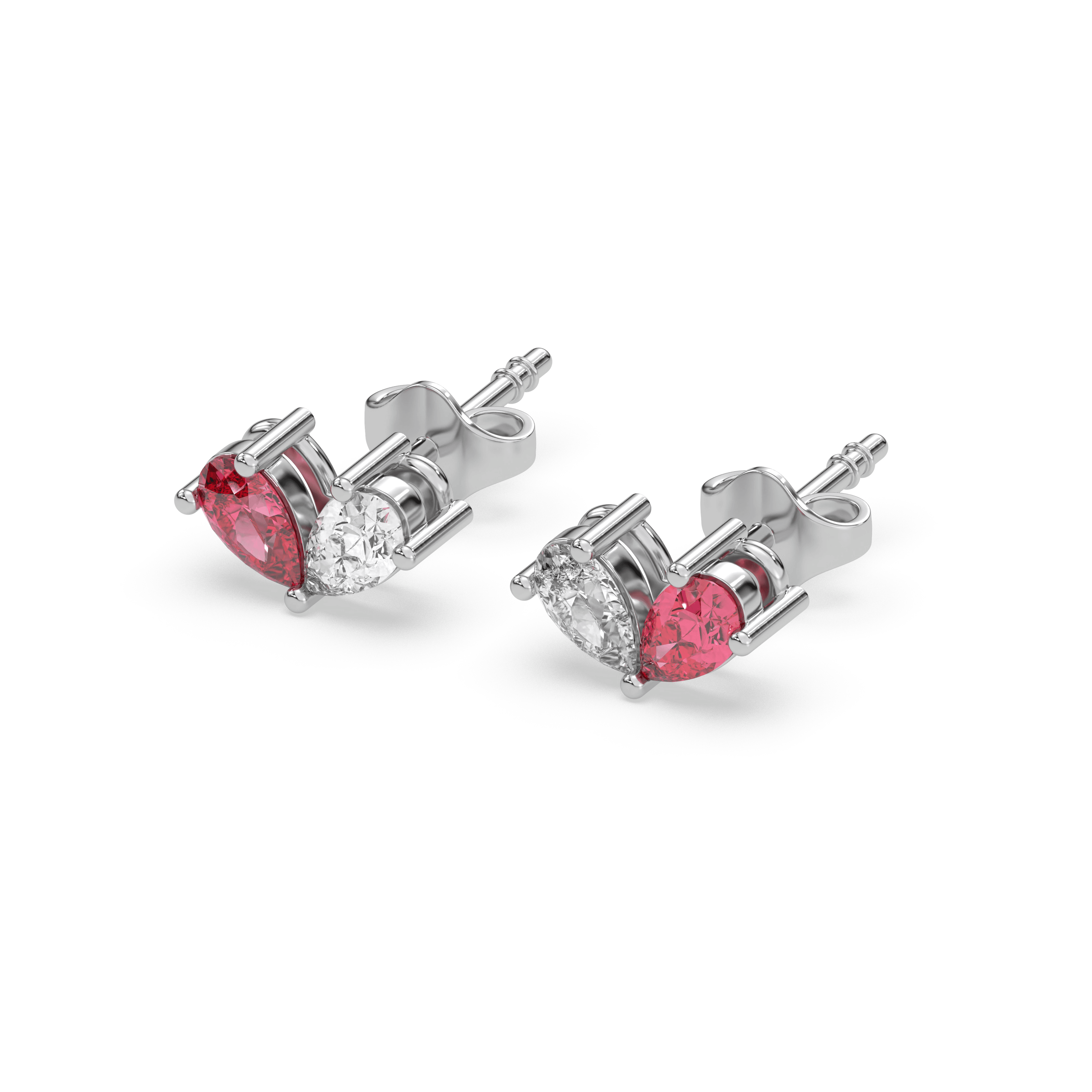 Scarlet Whisper - Lab Diamond Stud Earrings