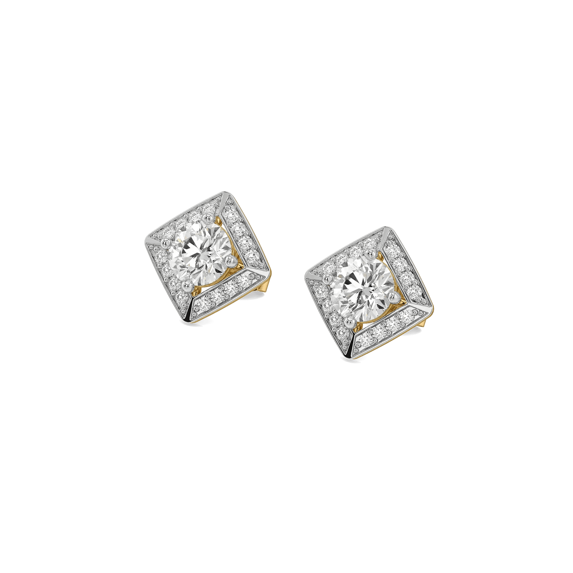 Sculpted Kite Pure Gold Lab Diamond Brilliance Earrings — image 1