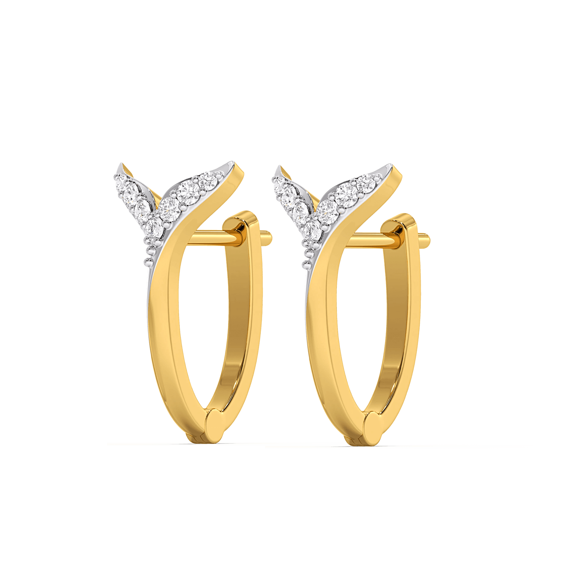 Siren Embrace Huggies - Lab Diamond Earrings