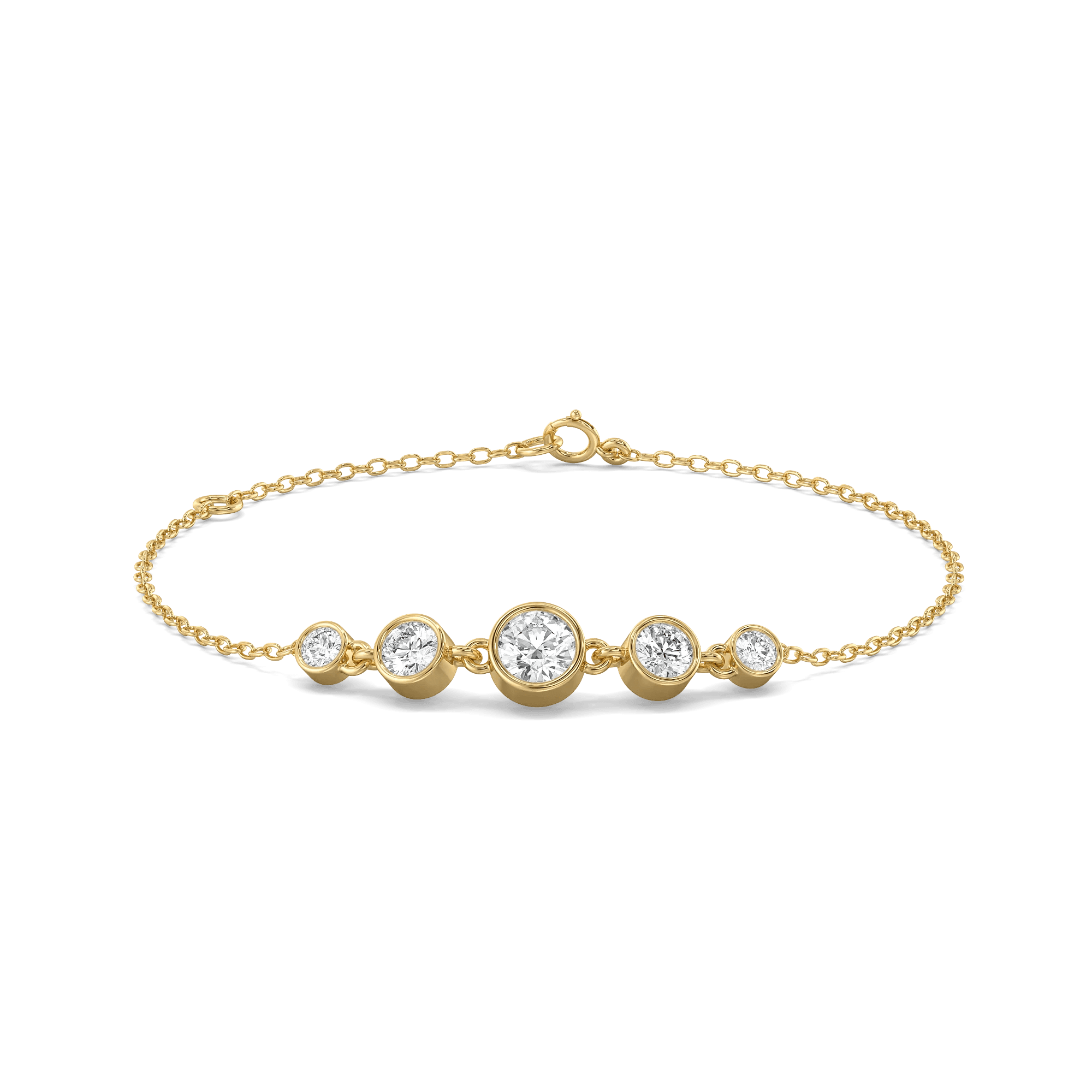 Solitaire Drops Pure Gold Lab Diamond Bracelet — image 1