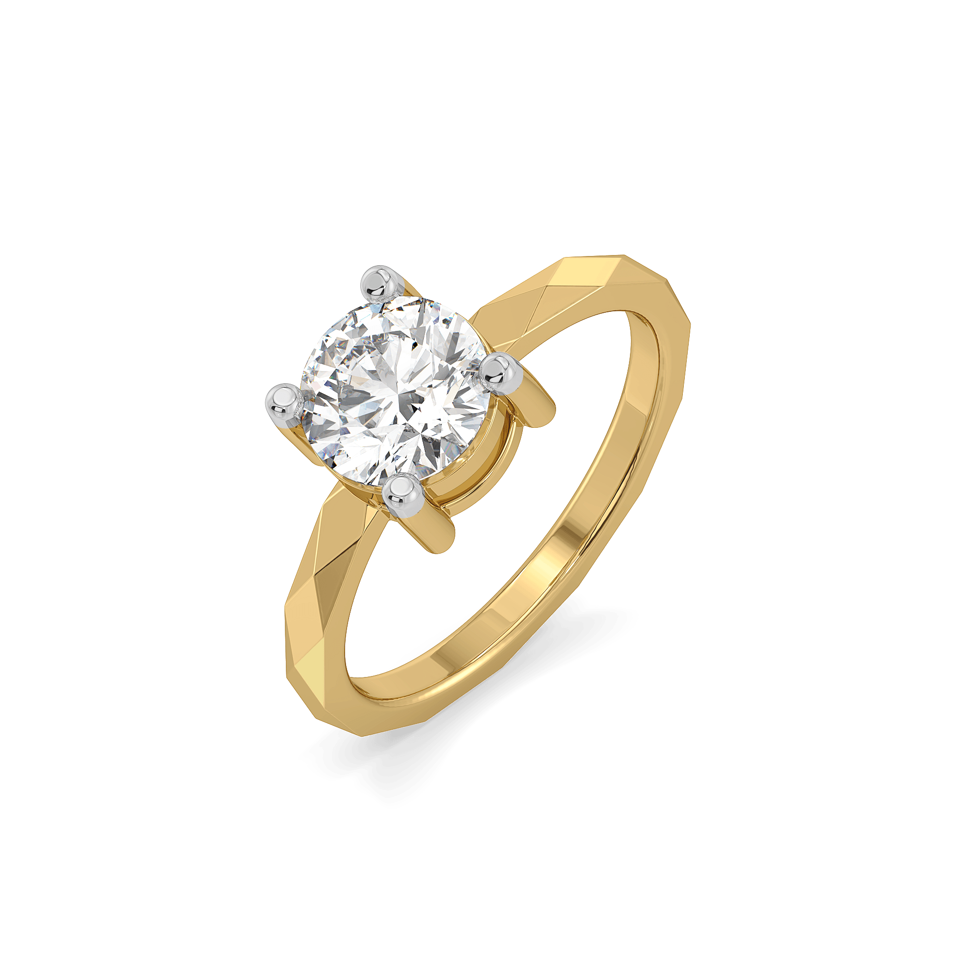 Solitaire Shine - Pure Gold Lab Diamond Ring