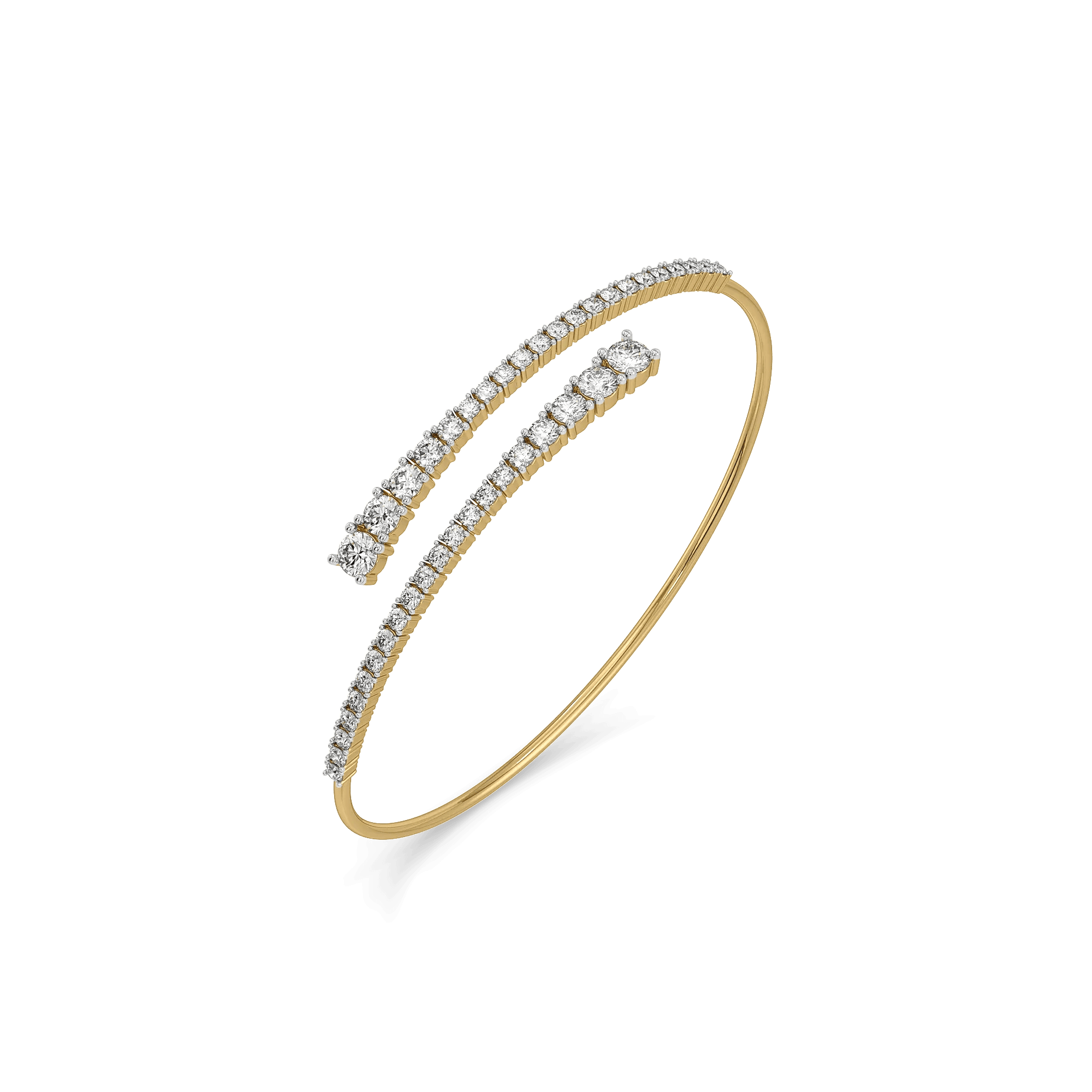 Solstice Line Pure Gold Lab Grown Diamond Bangle — image 1
