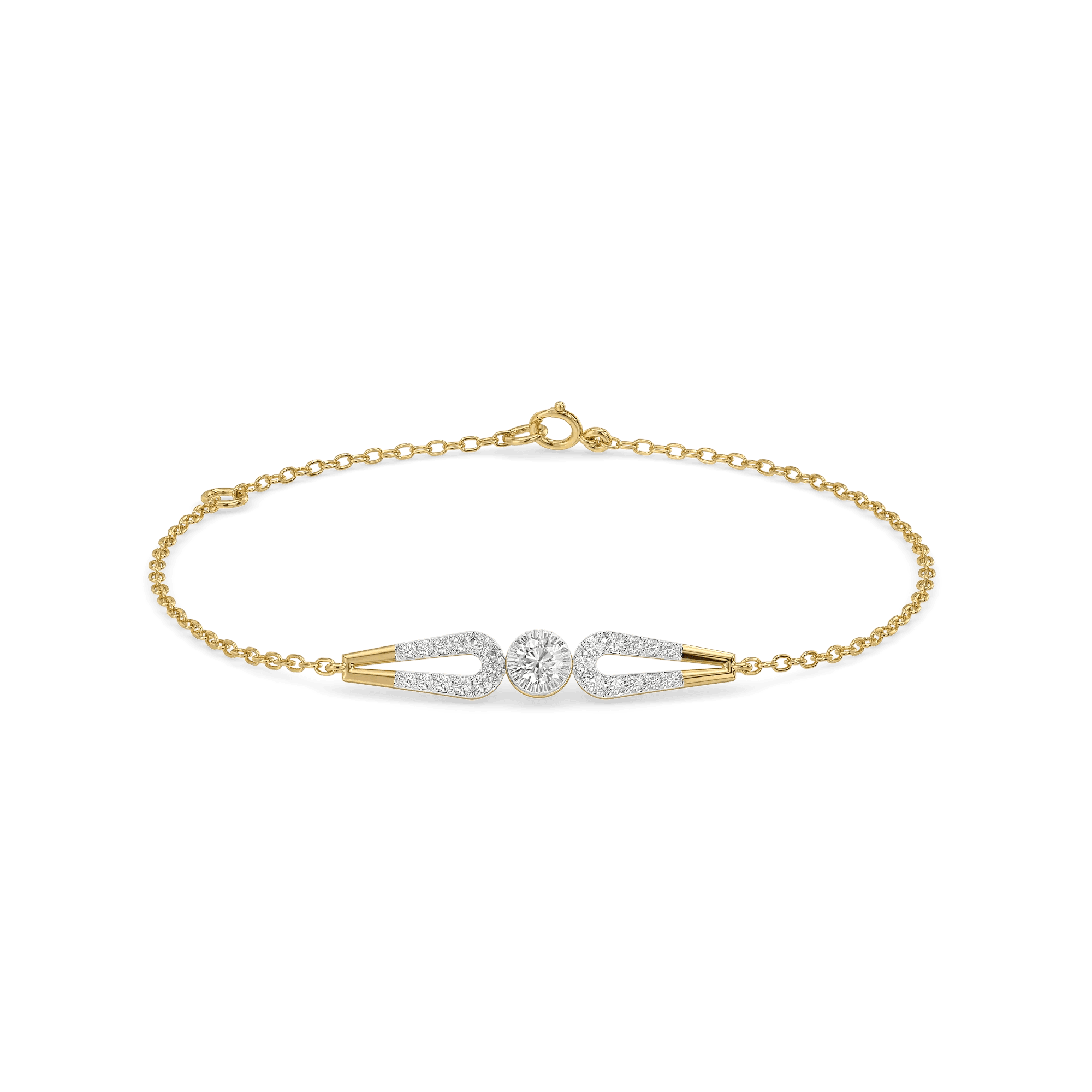 Stiletto Edge Pure Gold Lab Diamond Bracelet — image 1