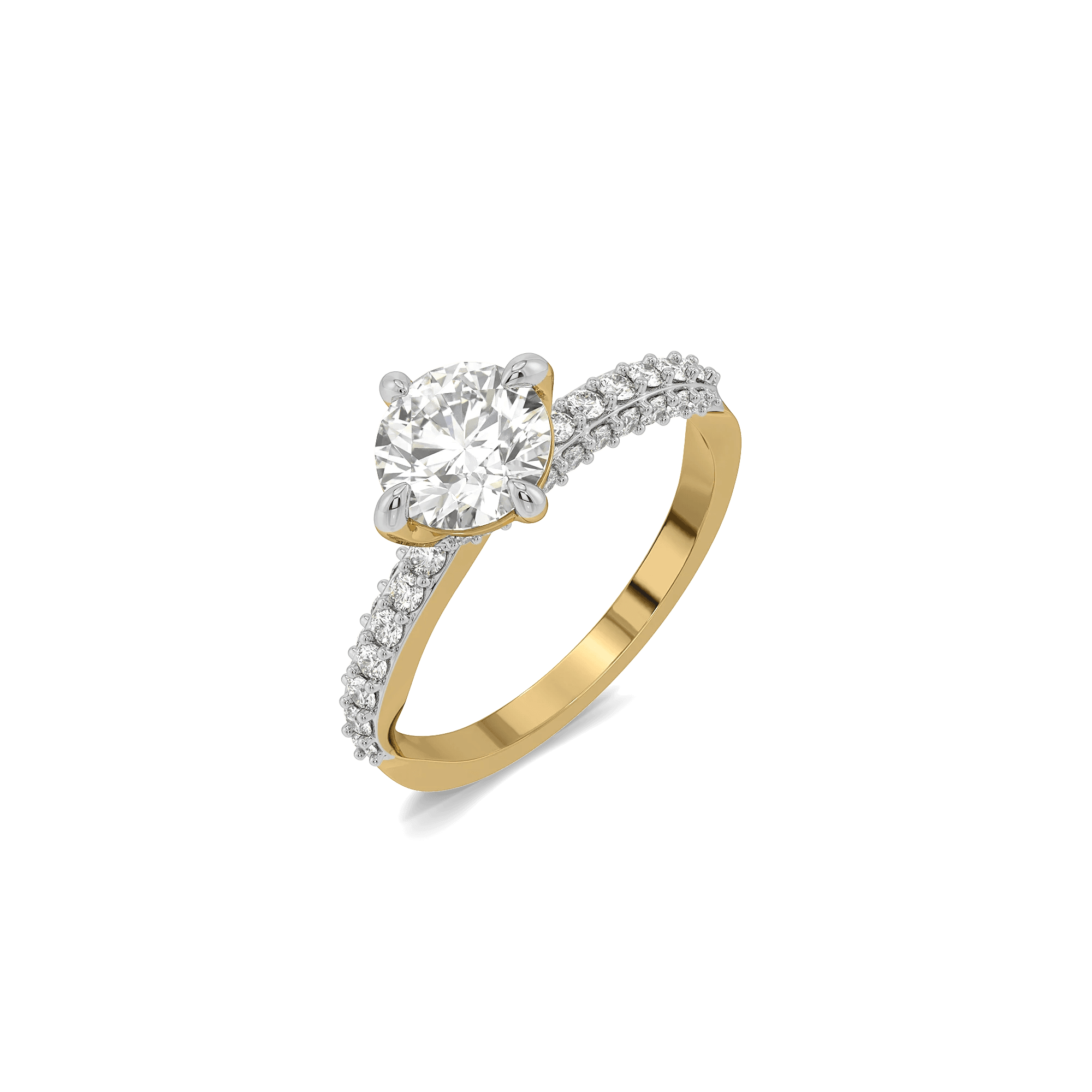 The Dual Path Pure Gold Lab Diamond Engagement Ring — image 1