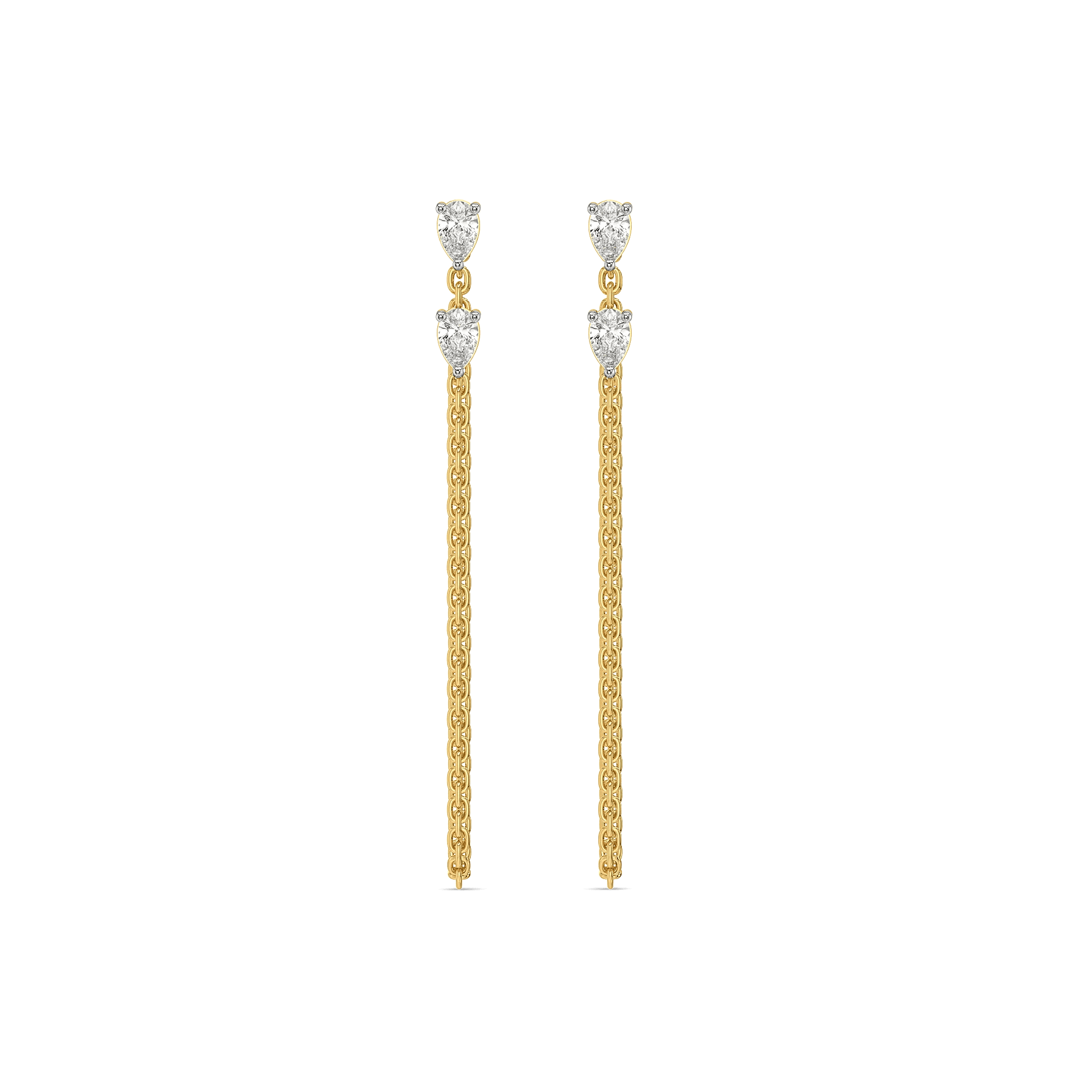 The Love Lock - Lab Diamond Drop Earrings — image 1