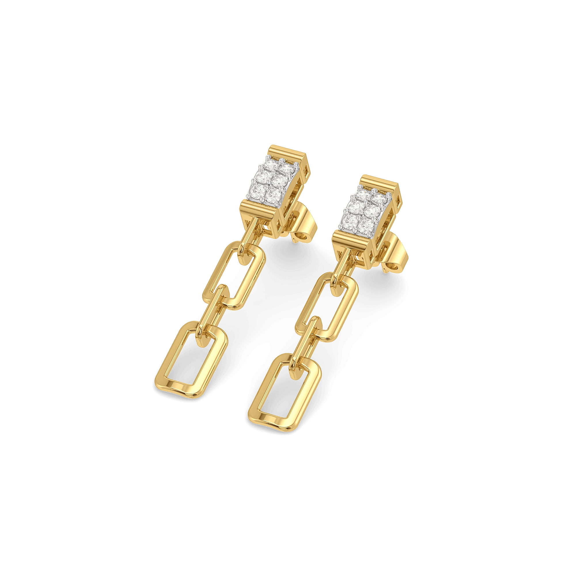 The Miranda Link Lab Diamond Drop Earrings