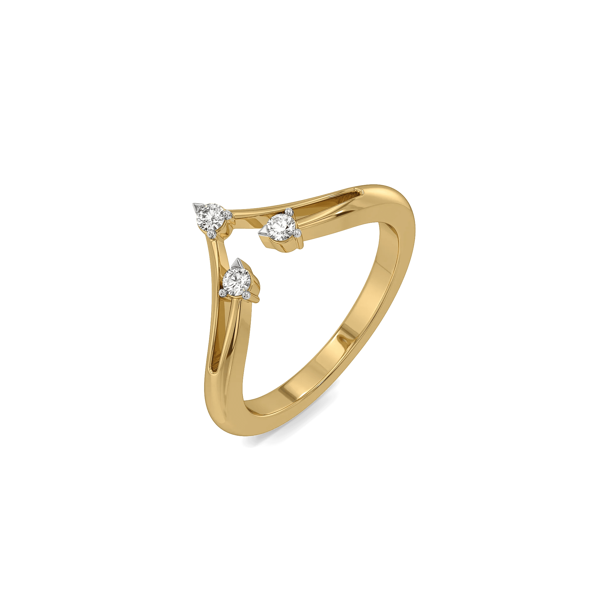 Three Point Star - Lab Diamond Ring — image 1