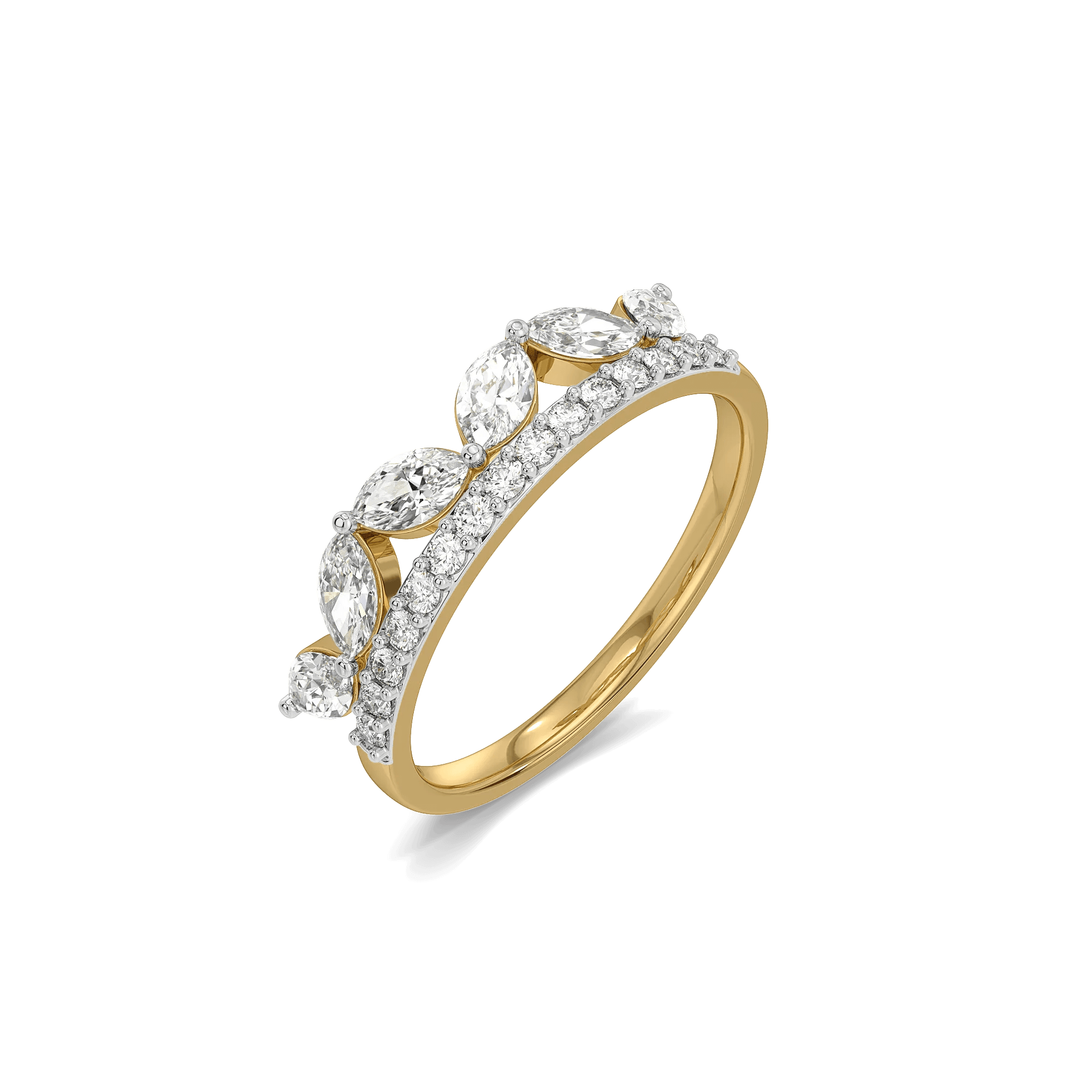 Tiara Band Pure Gold Lab Grown Diamond Eternity Ring — image 1