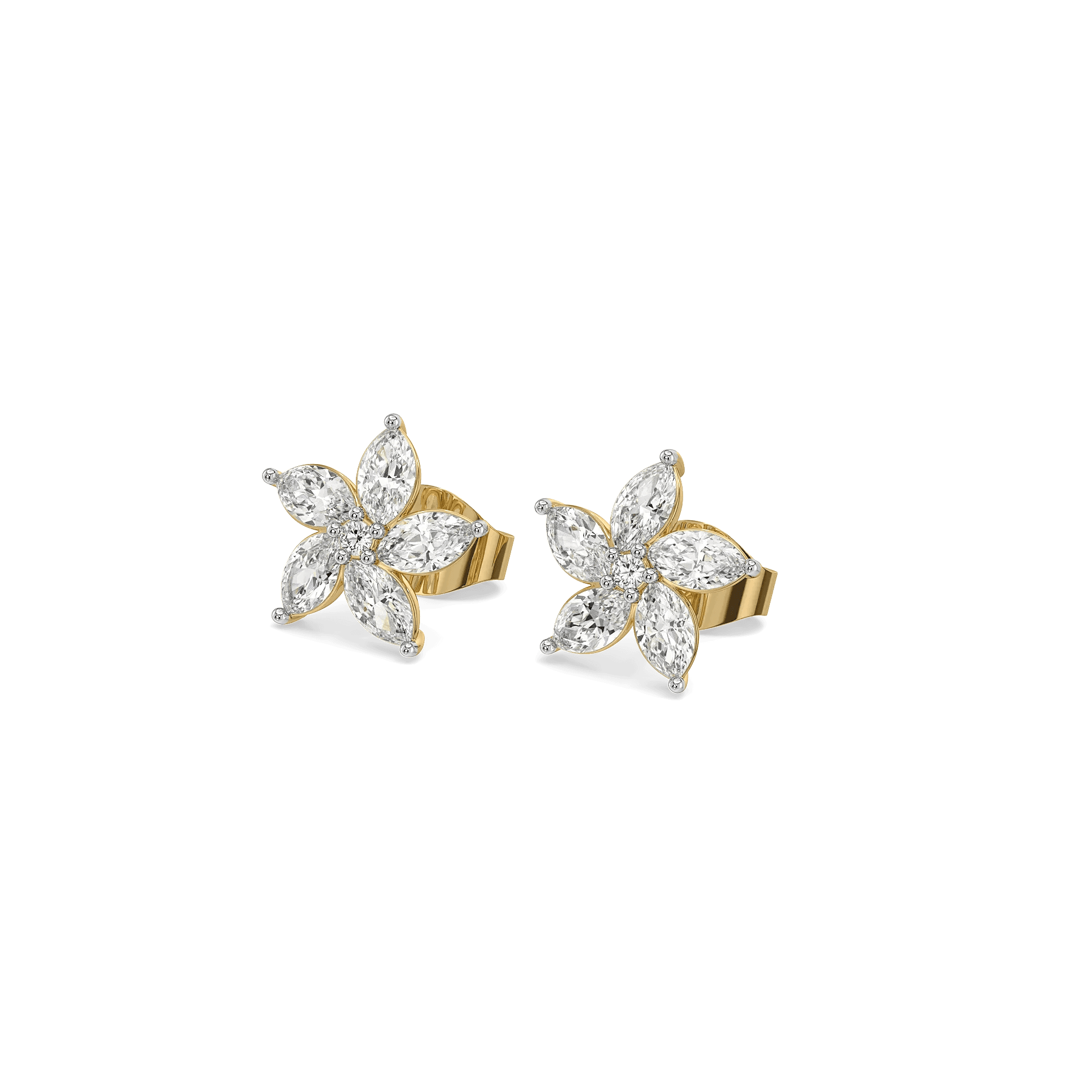 Tiara Pure Gold Lab Grown Diamond Stud Earrings — image 1