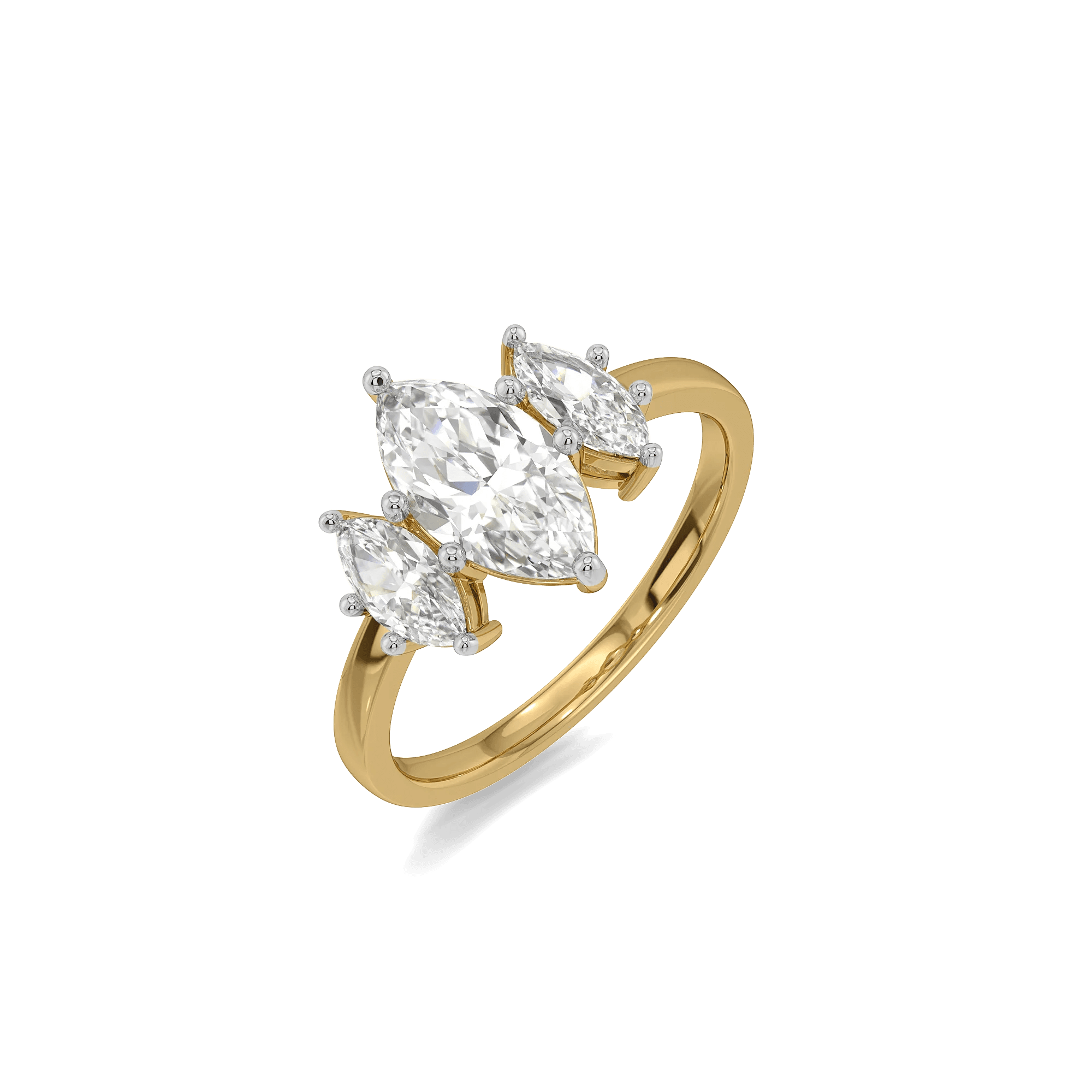 Timeless Trinity Pure Gold Lab Diamond Engagement Ring — image 1
