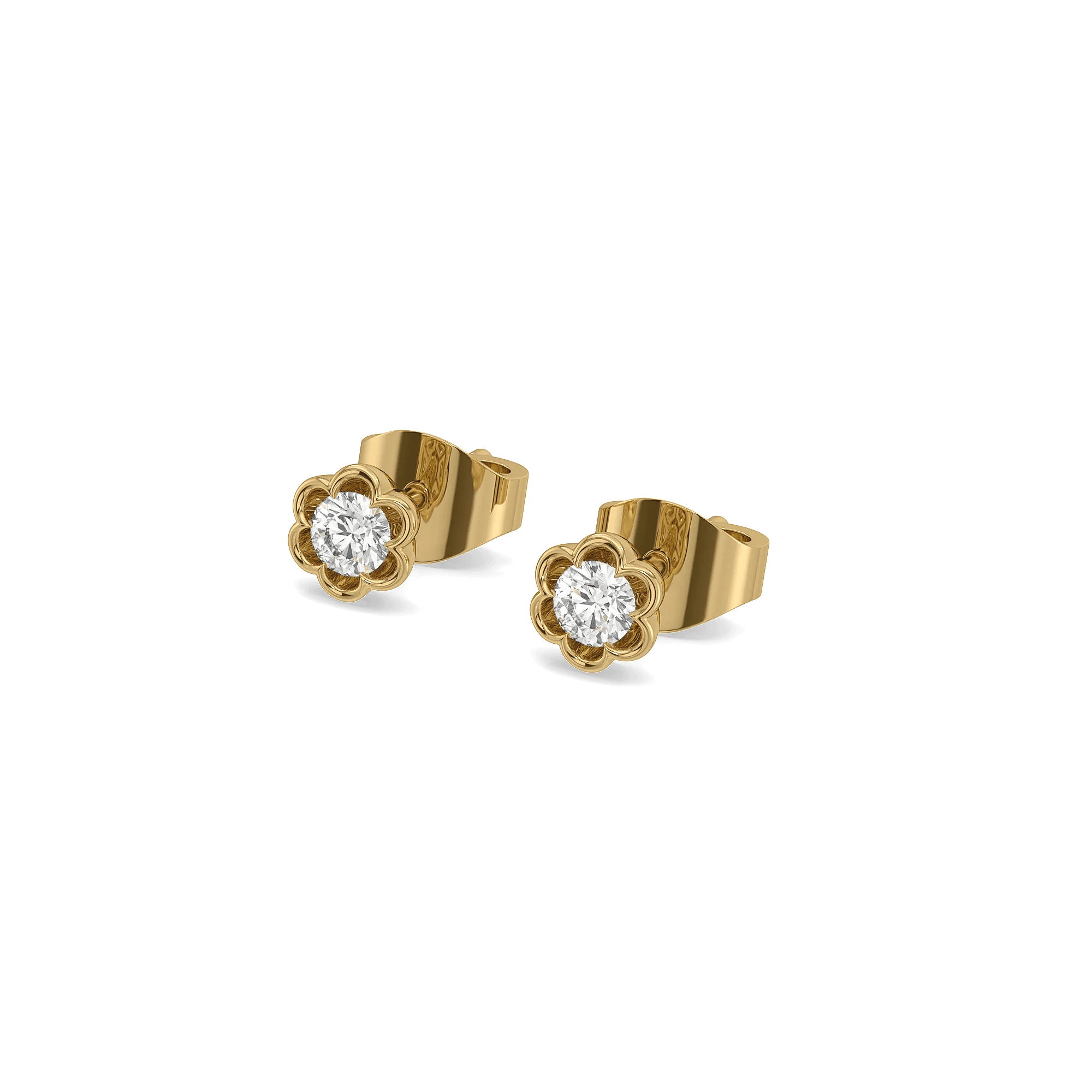 Tiny Blossom - Lab Diamond Stud Earrings — image 1