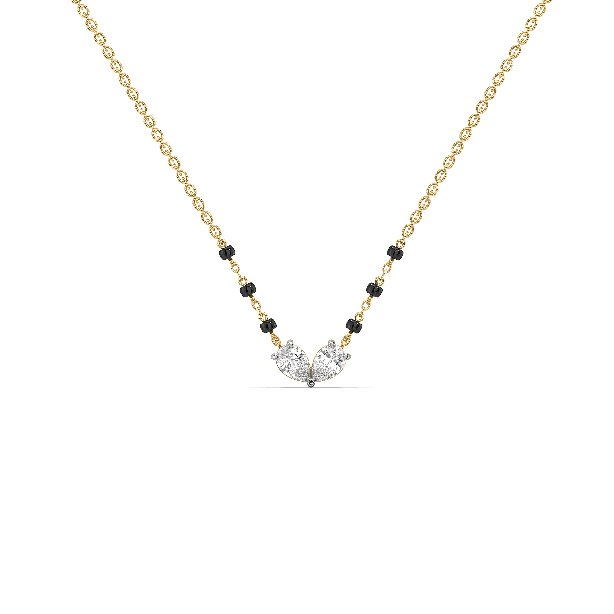 Twin Flame Pure Gold Lab Diamond Mangalsutra — image 1
