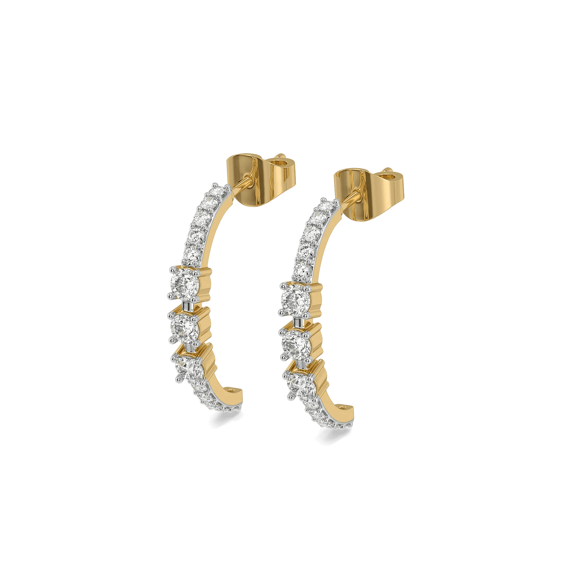 Unbroken Bond Pure Gold Lab Diamond Hoop Earrings — image 1