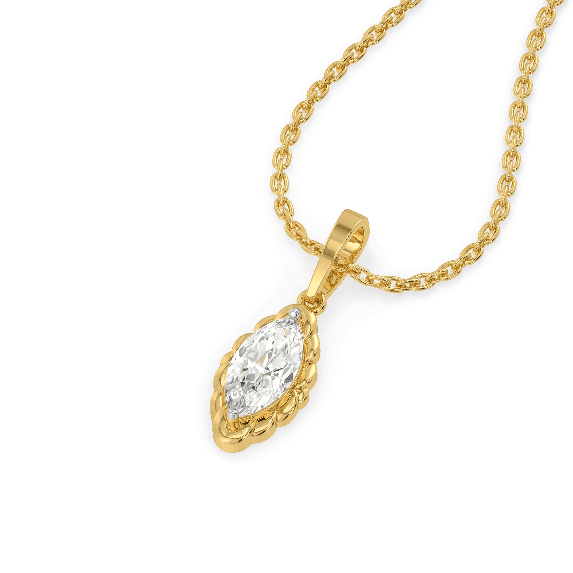 Vintage Marquise Lab Grown Diamond Pendant — image 1