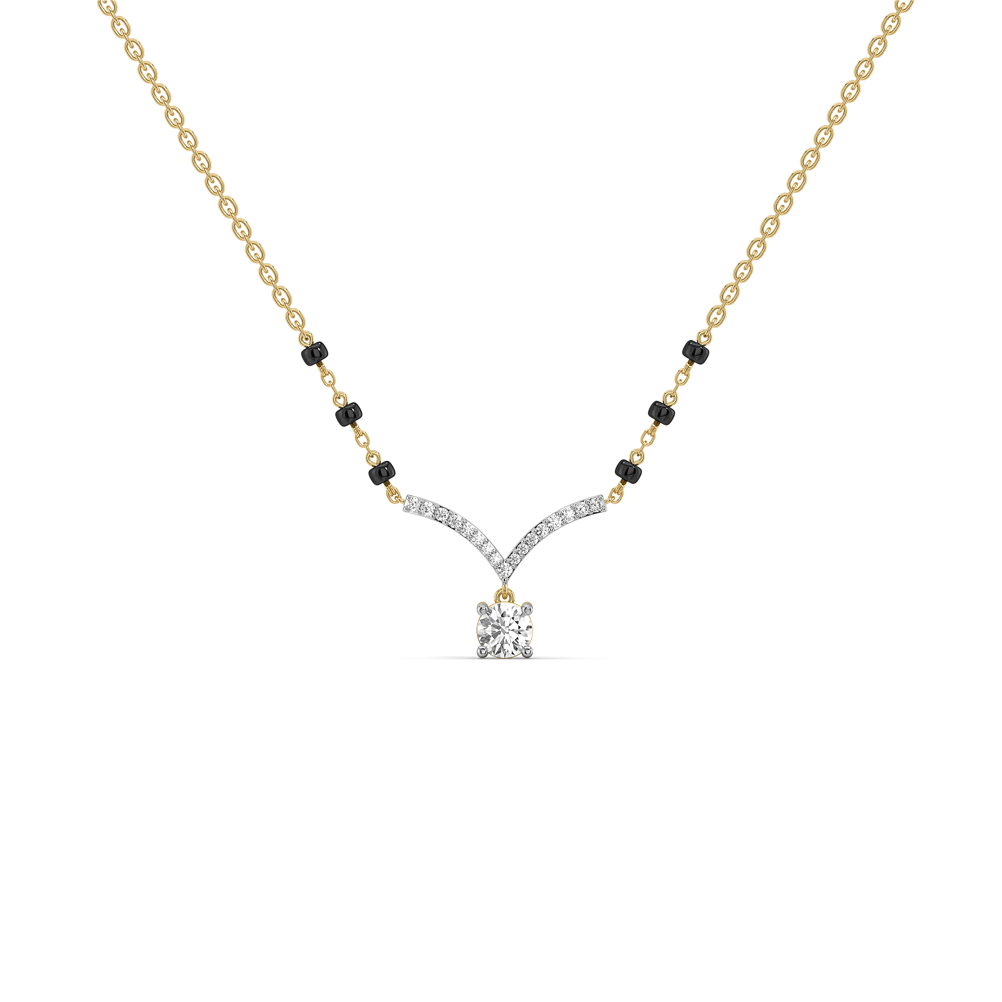 Wedding Vows Pure Gold Lab Diamond Mangalsutra — image 1